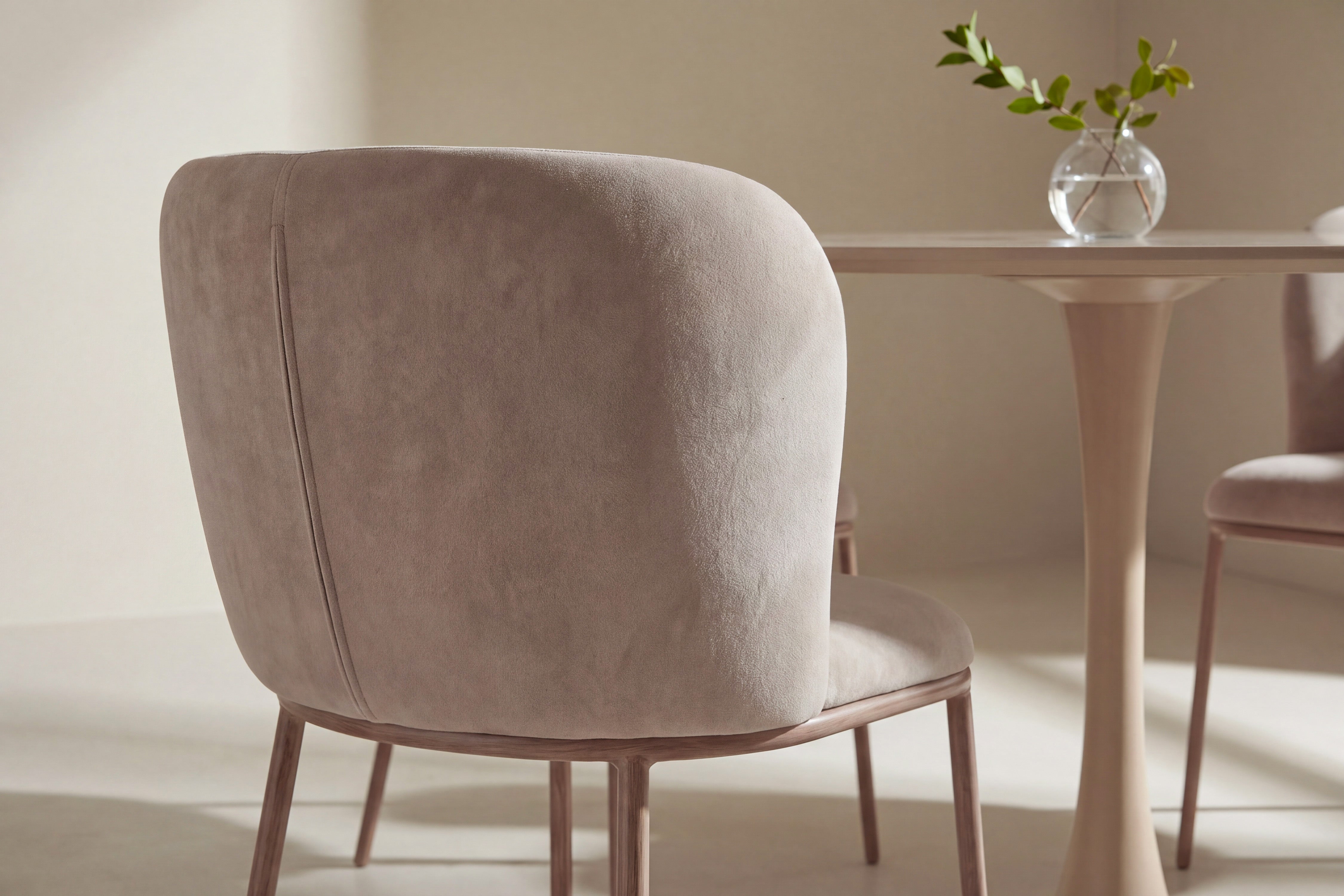 Essgruppe Esszimmertisch Glade ⌀100cm mit Stühlen Edina - Beige-Essgruppen-Venture Home-le canapé