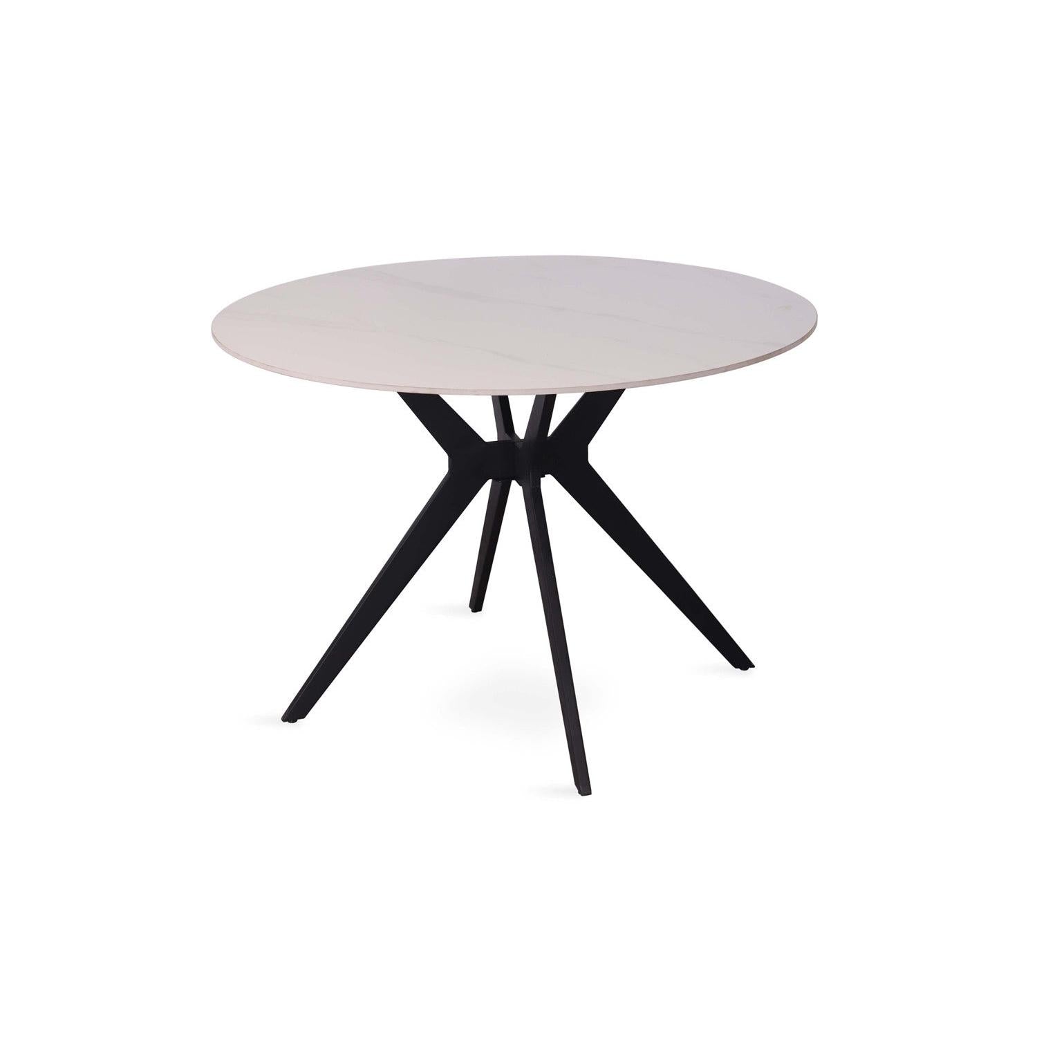 Esstisch Apollo Ø110cm mit Steinplatte - Weiß-Esstisch Rund-Rousseau-le canapé