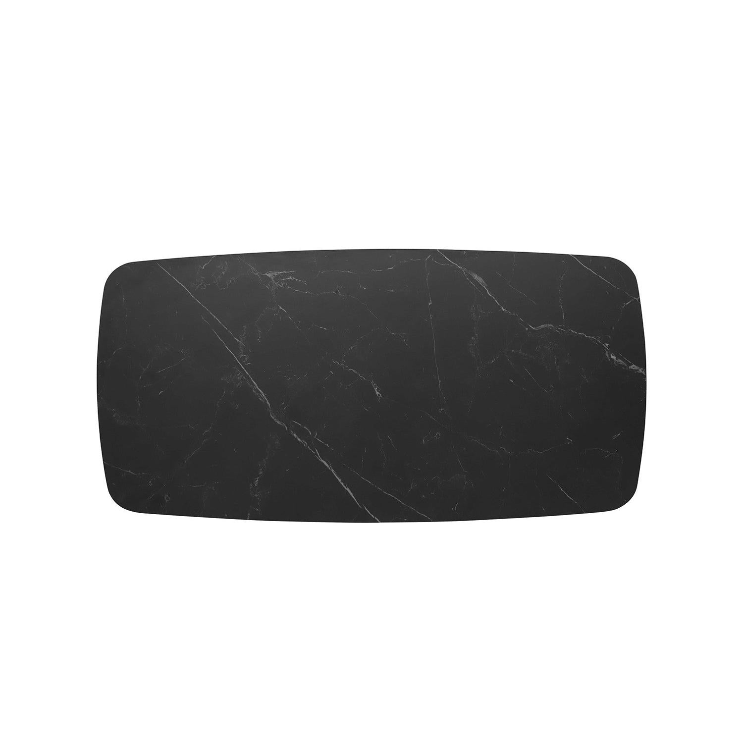 Esstisch Apollo Oval 180cm mit Steinplatte - Schwarz-Esstisch Oval-Rousseau-le canapé