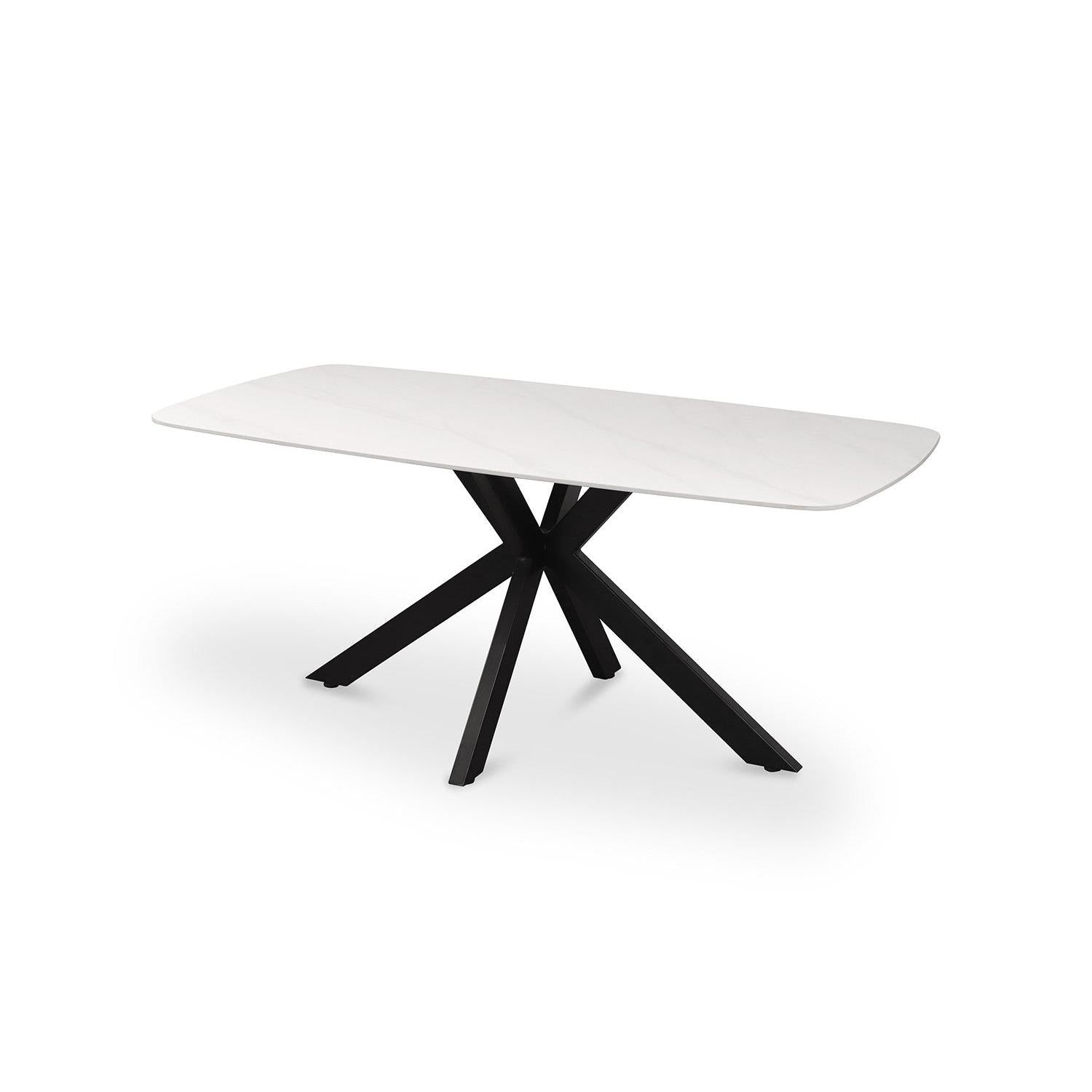 Esstisch Apollo Oval 180cm mit Steinplatte - Weiß-Esstisch Oval-Rousseau-le canapé