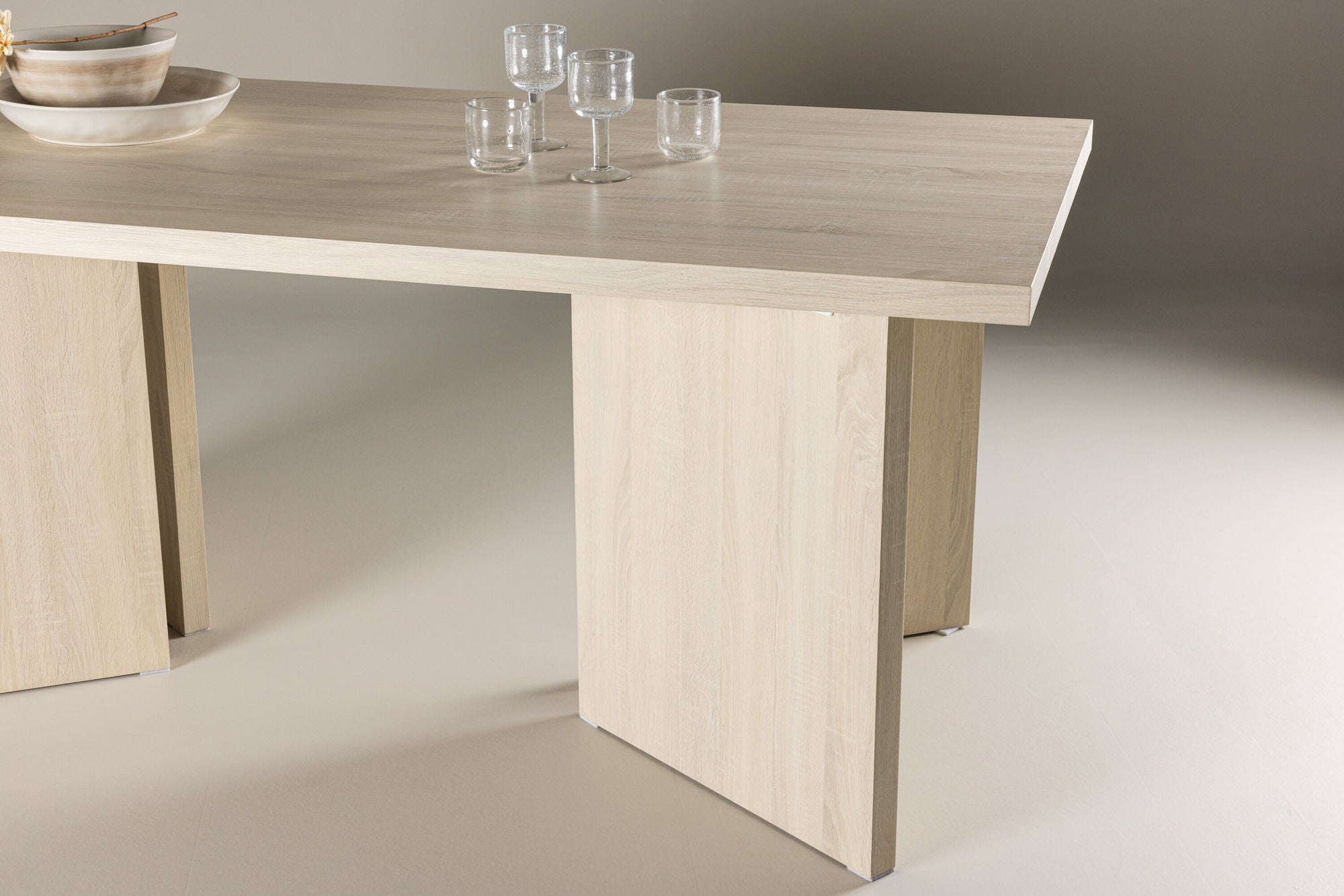 Esstisch Bassholmen 180x90cm - Cremeweiß-Esstische Rechteckig-Vind-le canapé