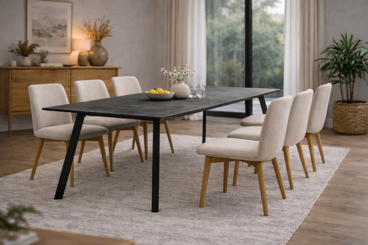 Esstisch Berlin 220cm - Schwarz-Esstische Rechteckig-Benoa-le canapé
