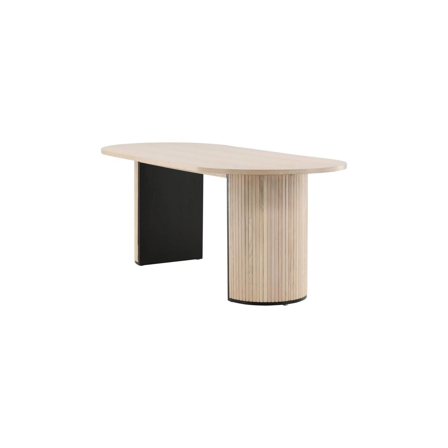 Esstisch Bianca Oval 200*90cm - Kalkweiß-Esstisch Oval-Venture Home-le canapé