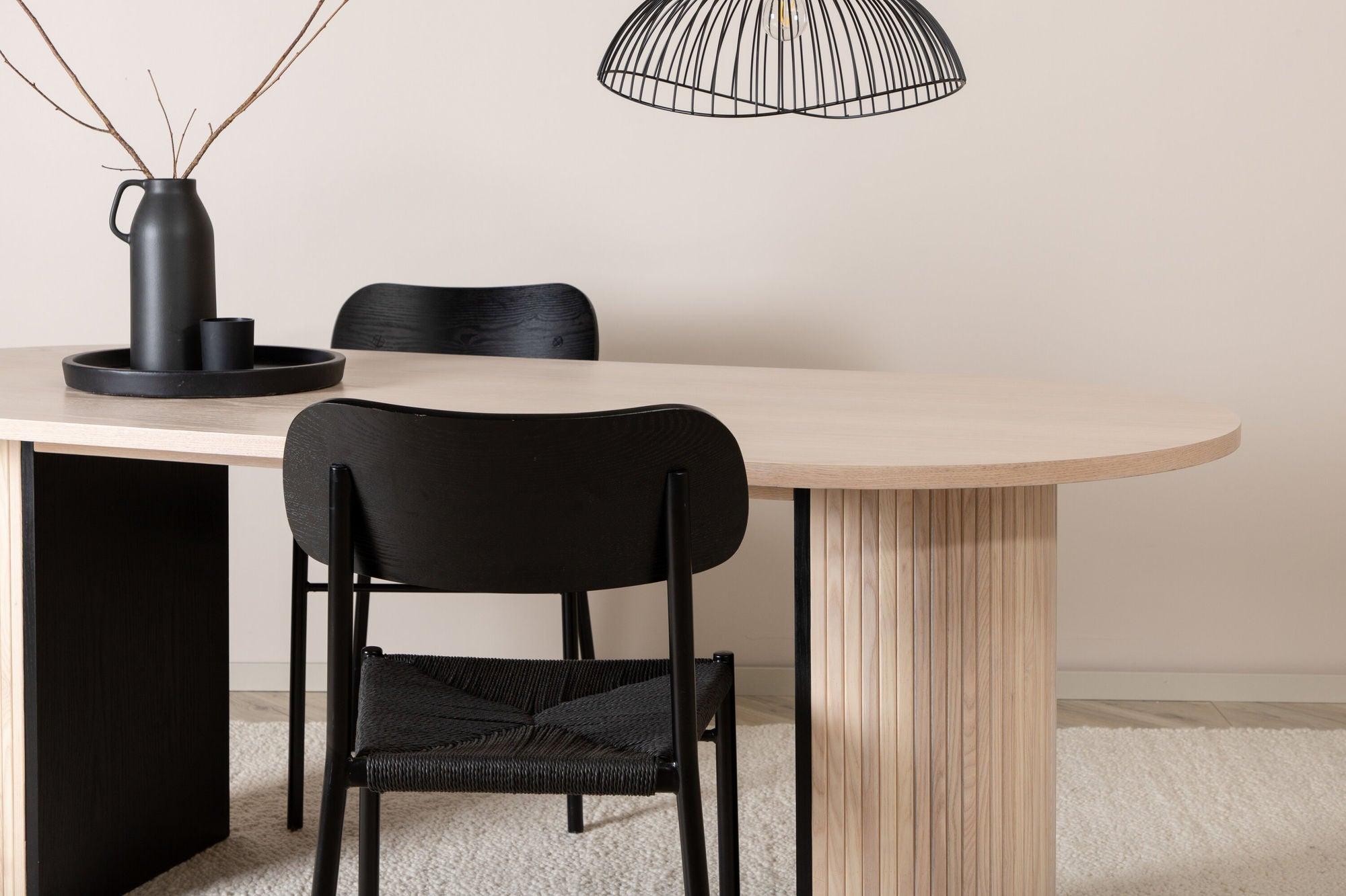 Esstisch Bianca Oval 200*90cm - Kalkweiß-Esstisch Oval-Venture Home-le canapé
