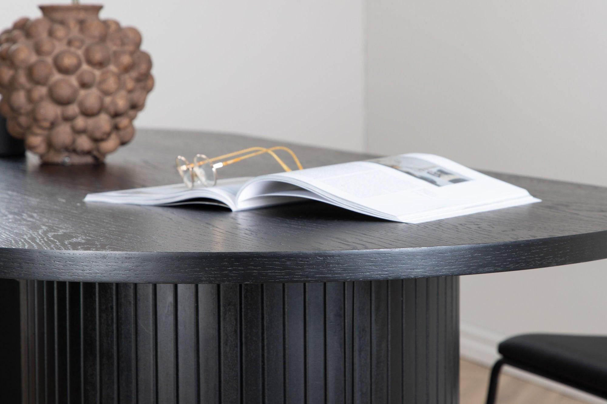 Esstisch Bianca Oval 200*90cm - Schwarz-Esstisch Oval-Venture Home-le canapé
