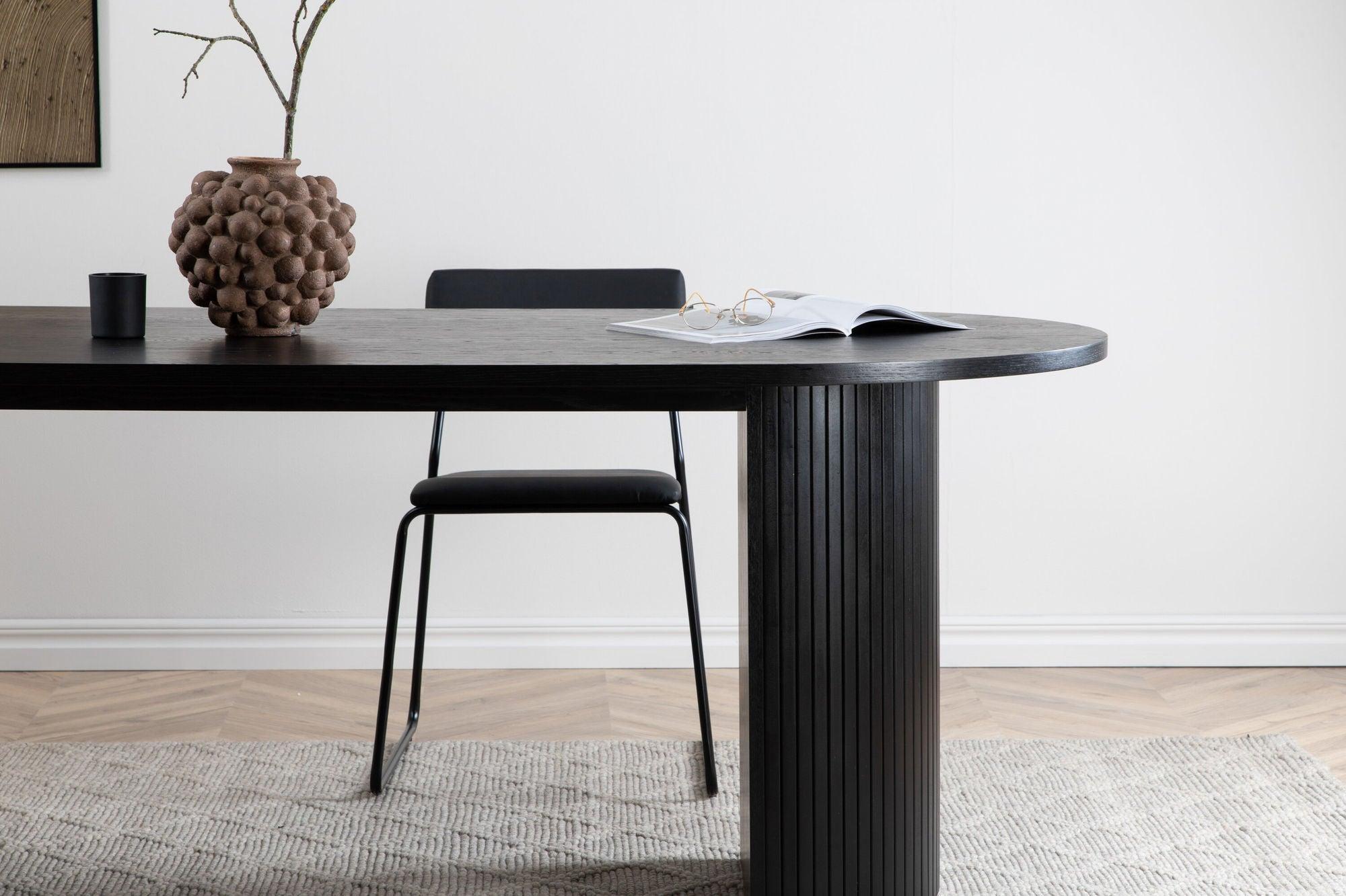Esstisch Bianca Oval 200*90cm - Schwarz-Esstisch Oval-Venture Home-le canapé