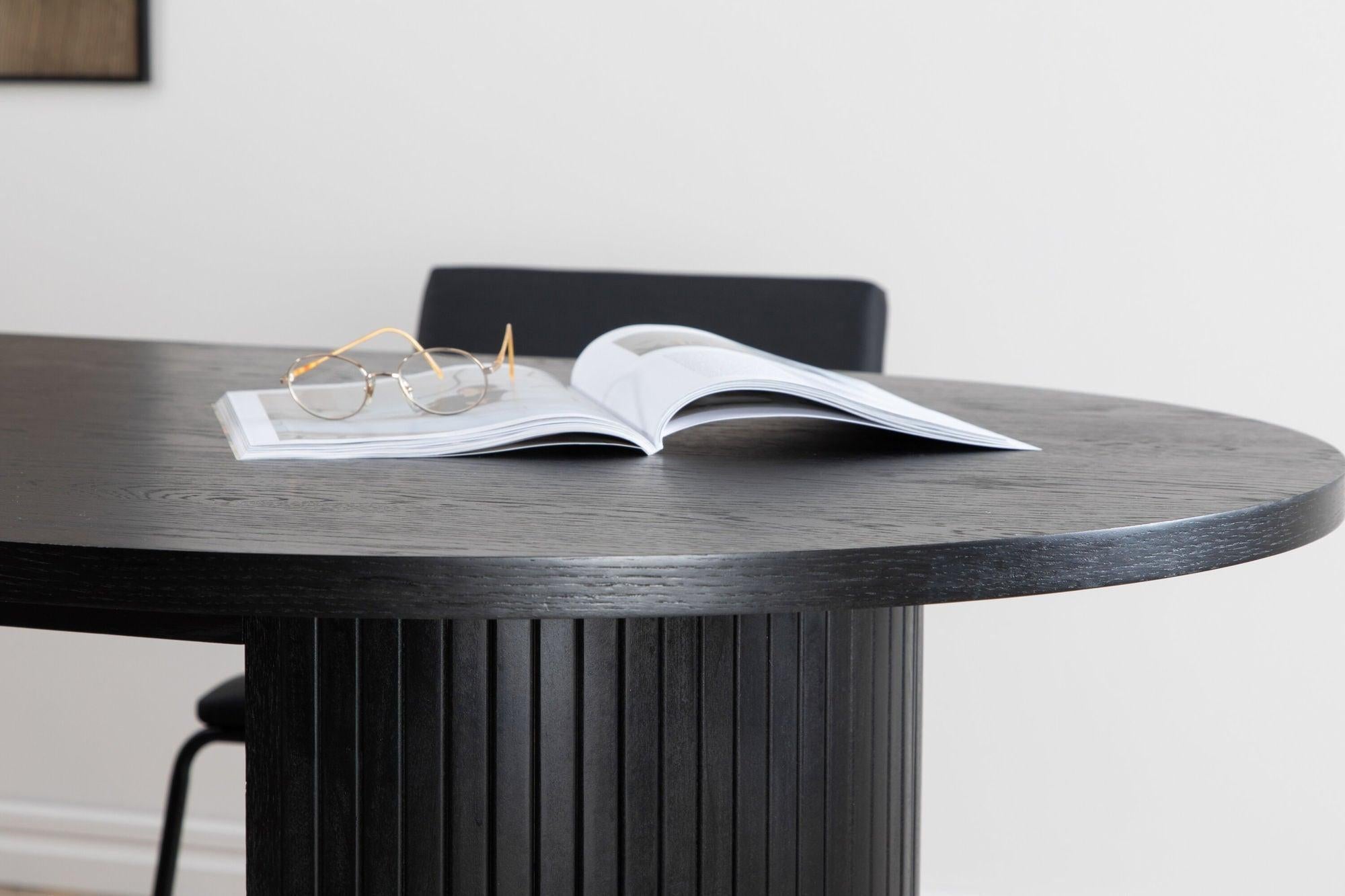 Esstisch Bianca Oval 200*90cm - Schwarz-Esstisch Oval-Venture Home-le canapé