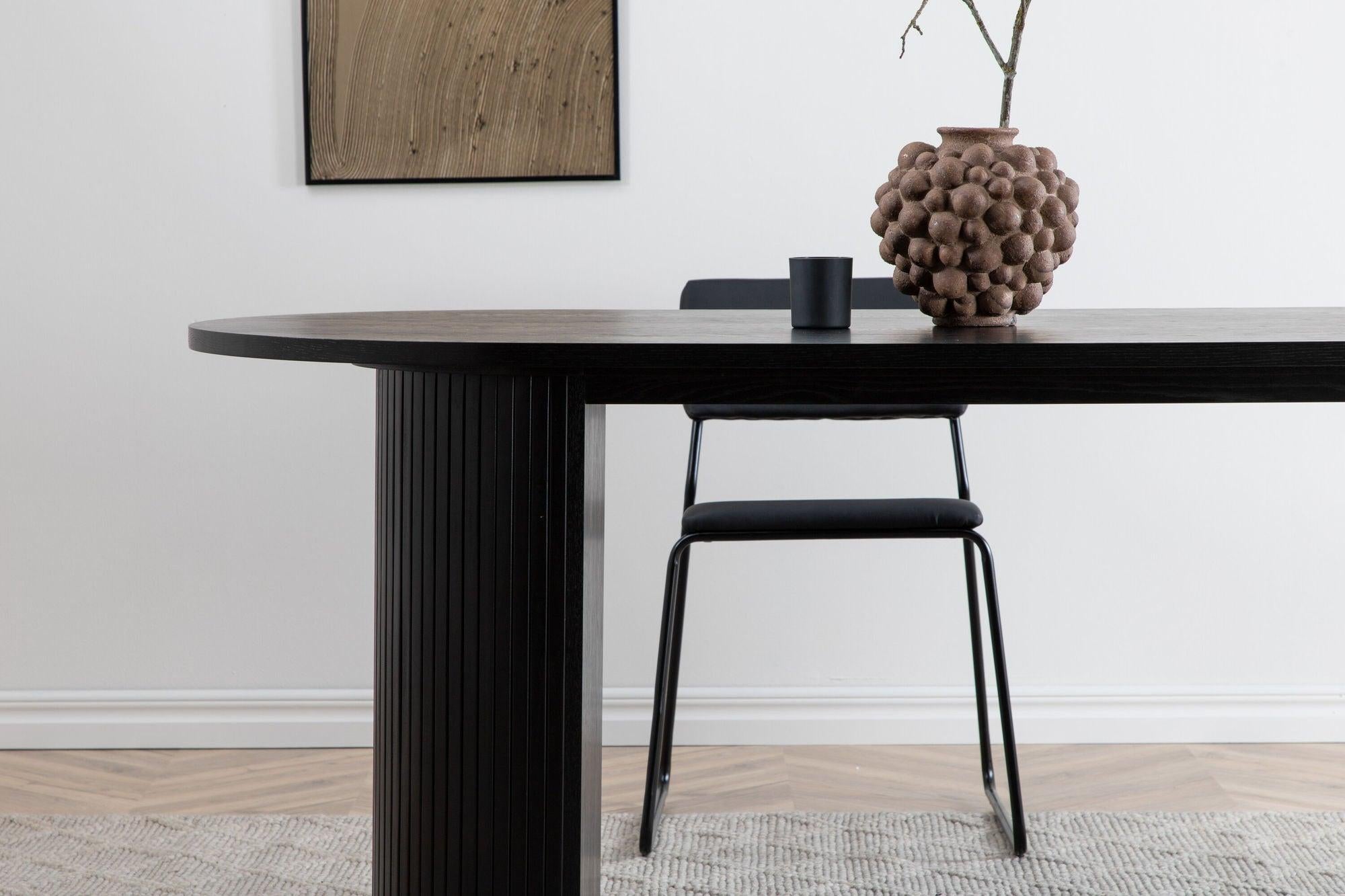 Esstisch Bianca Oval 200*90cm - Schwarz-Esstisch Oval-Venture Home-le canapé