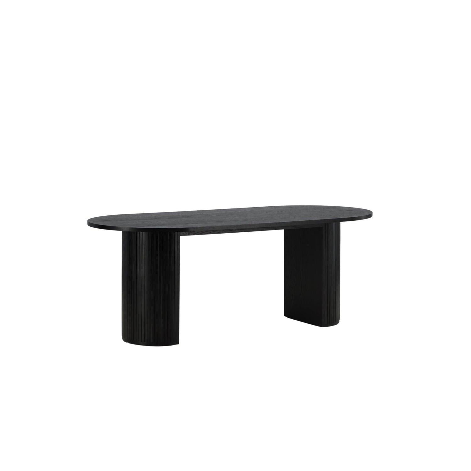 Esstisch Bianca Oval 200*90cm - Schwarz-Esstische Oval-Venture Home-le canapé