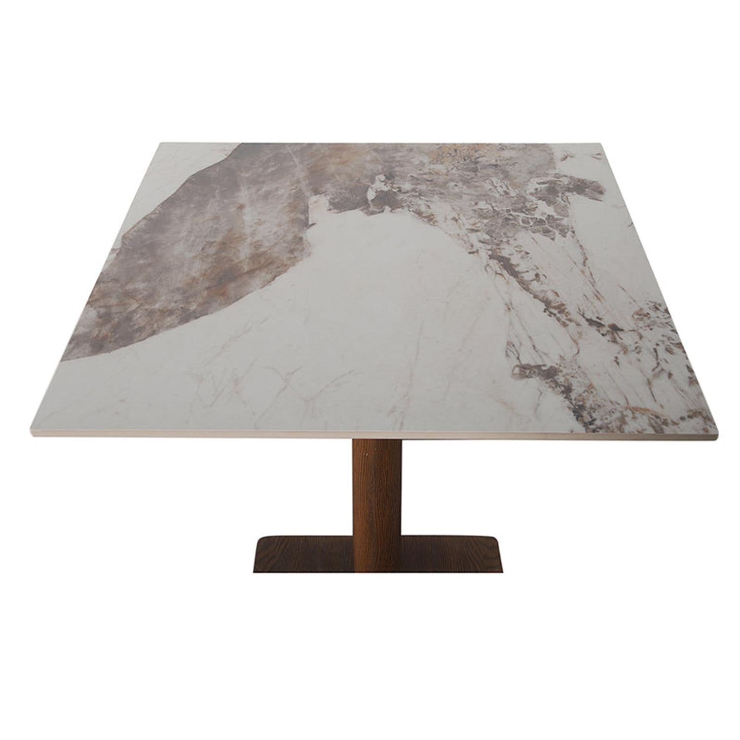 Esstisch Bistro aus Keramik 70x70cm - Weiß-Esstische Rechteckig-Pole to Pole-le canapé