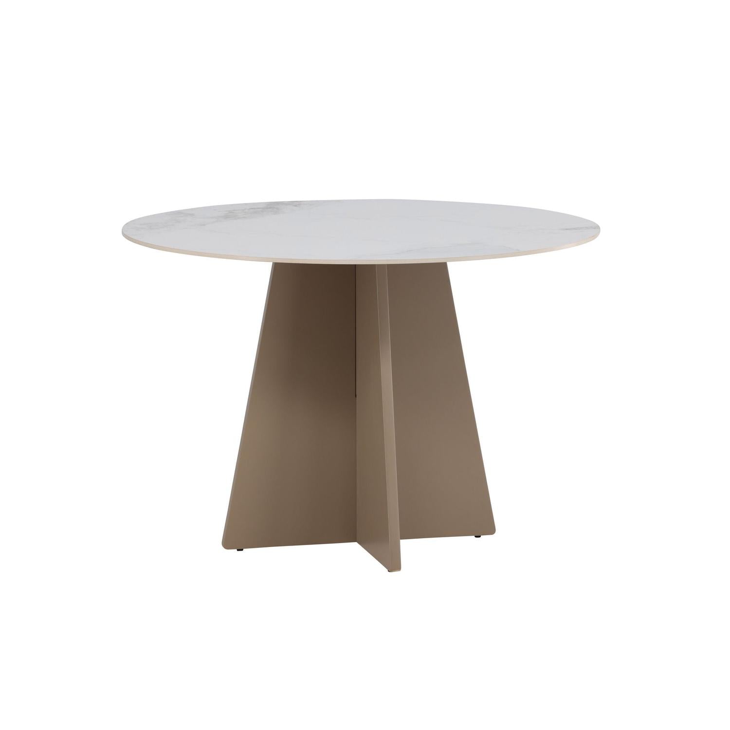 Esstisch Bootcut Ø110cm mit Sinterstein - Marmoroptik-Esstische Rund-Venture Home-le canapé