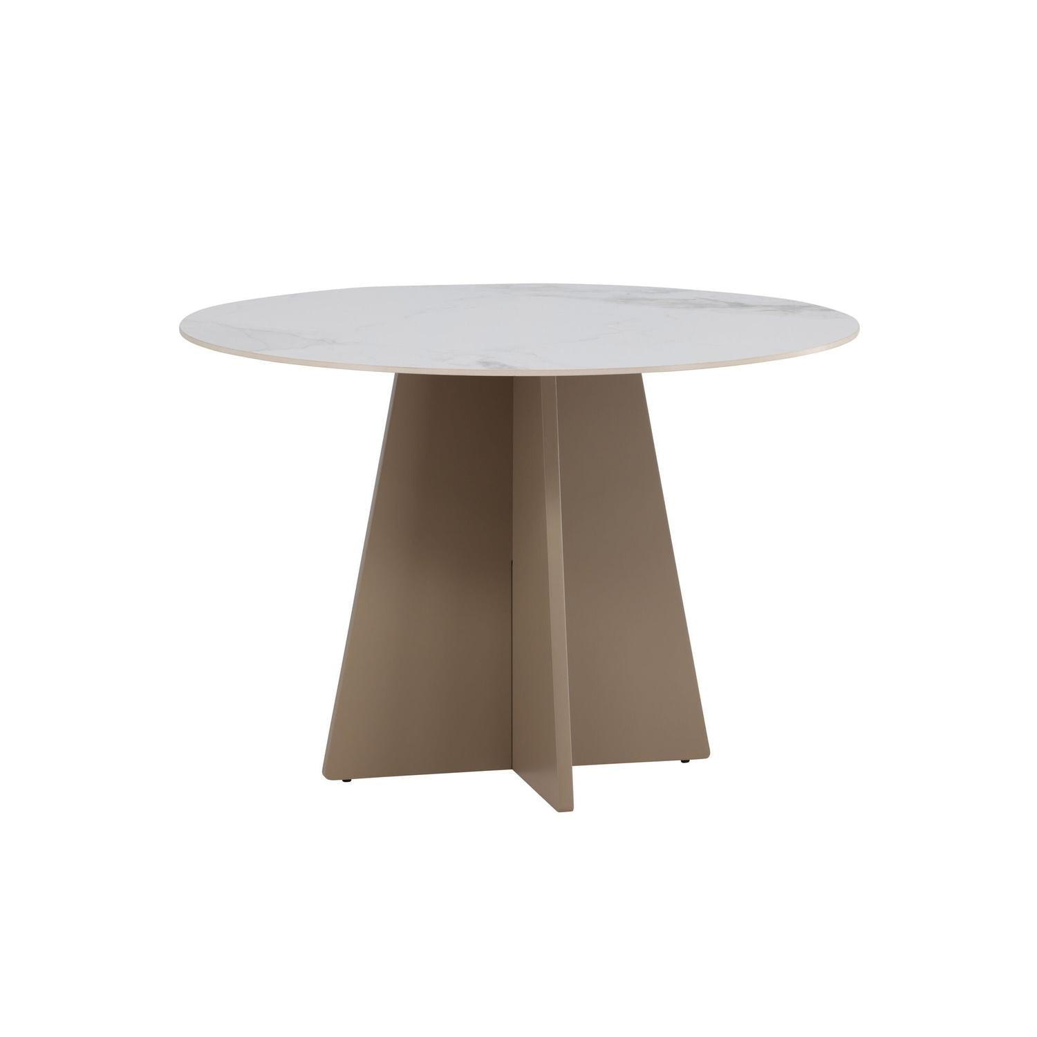 Esstisch Bootcut Ø110cm mit Sinterstein - Marmoroptik-Esstische Rund-Venture Home-le canapé