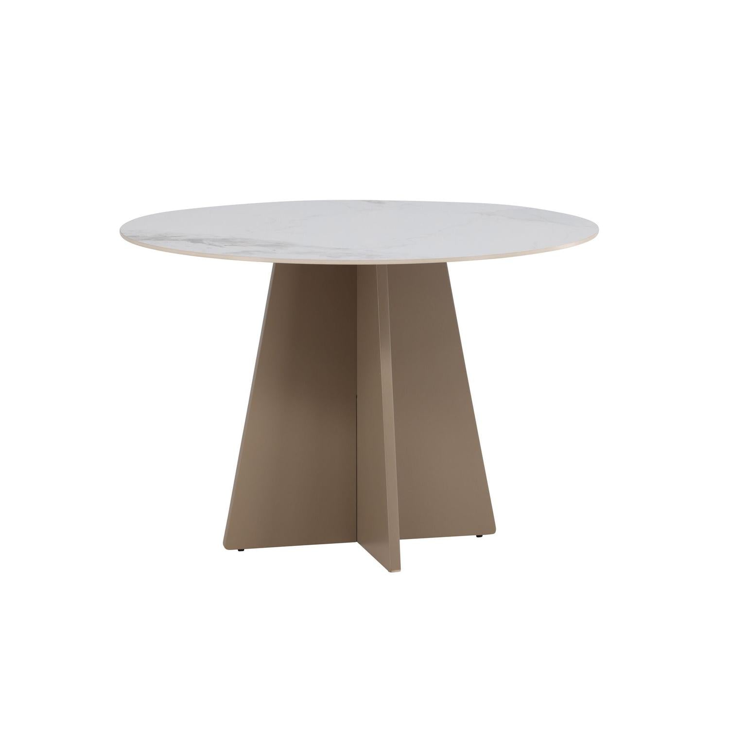 Esstisch Bootcut Ø110cm mit Sinterstein - Marmoroptik-Esstische Rund-Venture Home-le canapé