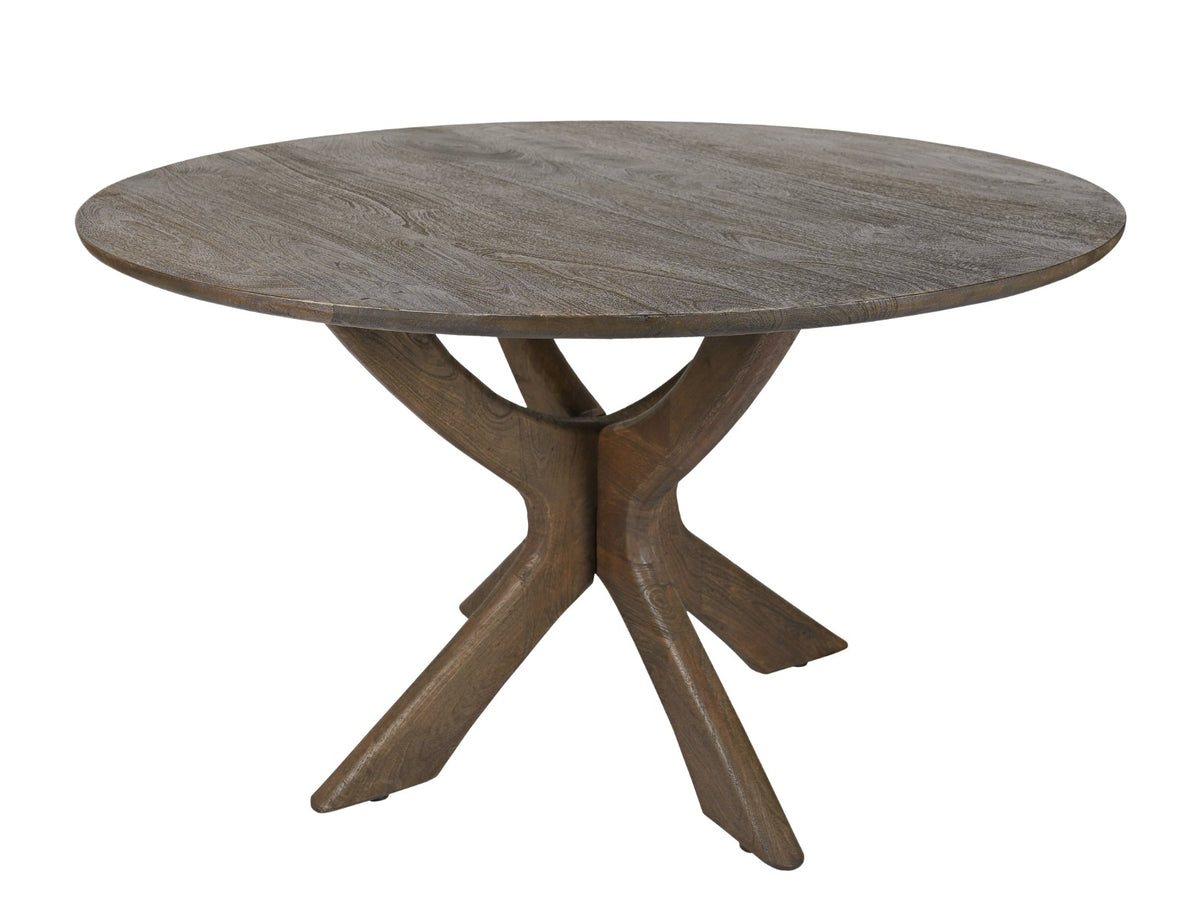Esstisch Brix Montreaux Ø130cm aus Massivholz - Braun-Esstische Rund-Livingfurn-le canapé