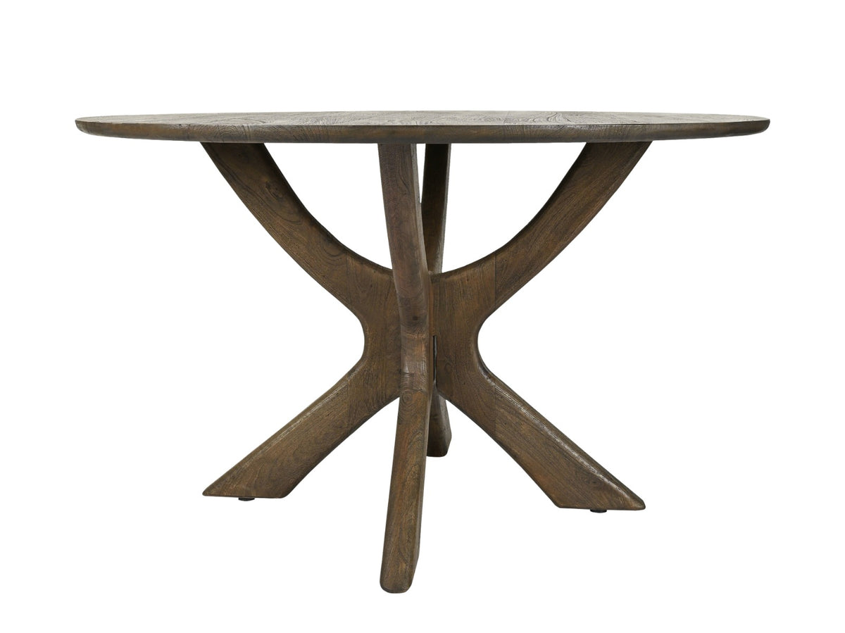 Esstisch Brix Montreaux Ø130cm aus Massivholz - Braun-Esstische Rund-Livingfurn-le canapé