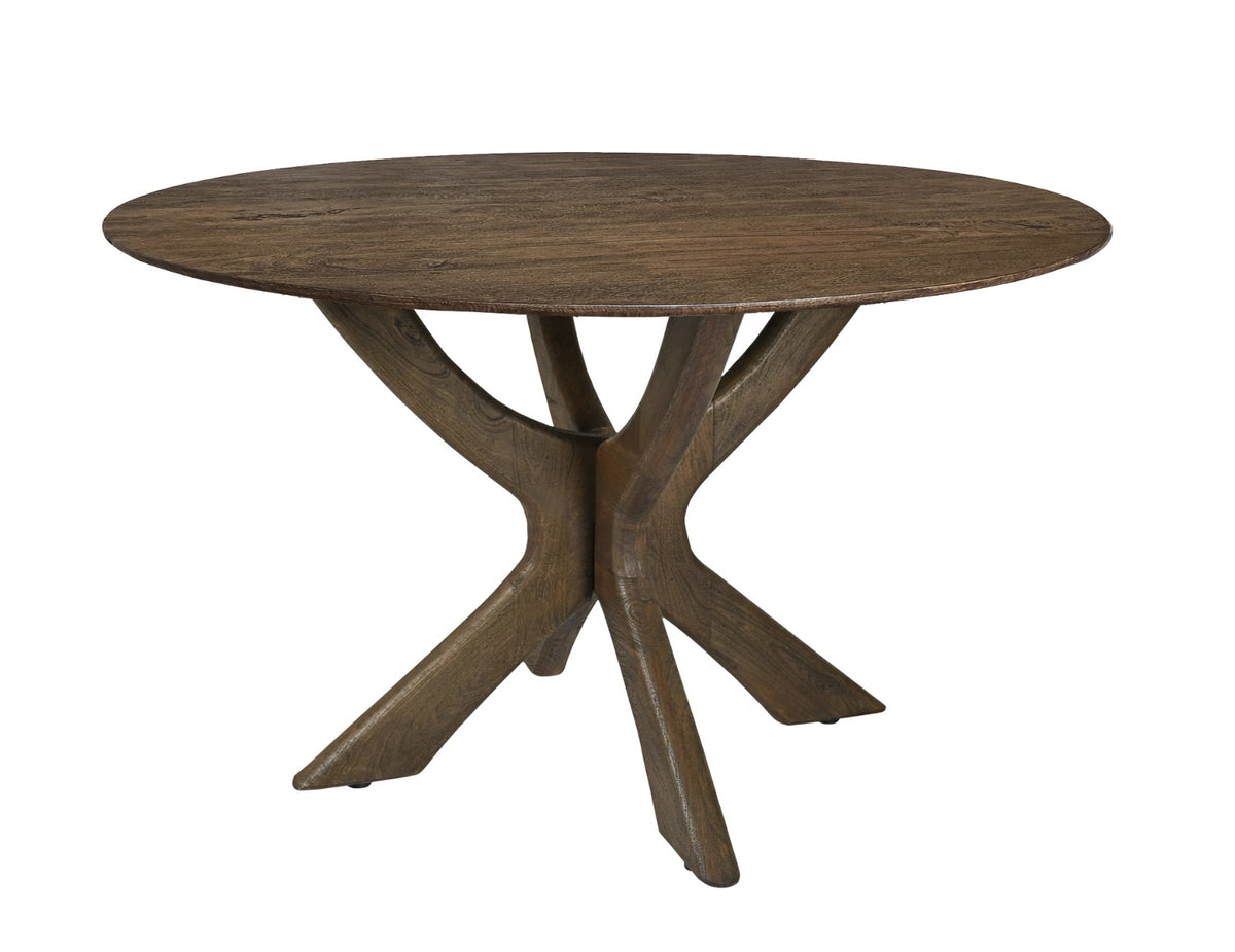 Esstisch Brix Montreaux Ø130cm aus Massivholz - Braun-Esstische Rund-Livingfurn-le canapé