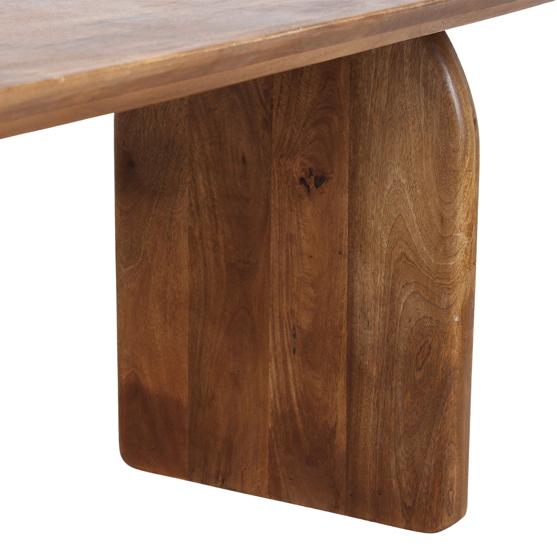 Esstisch Bullnose Oval aus Mangoholz 180cm - Dunkelbraun-Esstische Oval-Raw Materials-le canapé