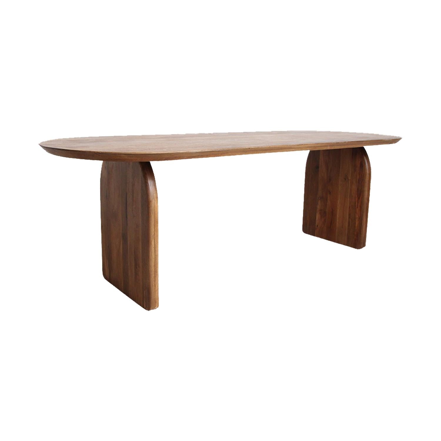 Esstisch Bullnose Oval aus Mangoholz 180cm - Dunkelbraun-Esstische Oval-Raw Materials-le canapé