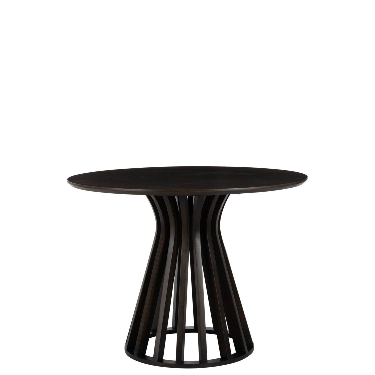 Esstisch Connie Ø110cm aus Mangoholz - Dunkelbraun-Esstische Rund-J-Line-le canapé