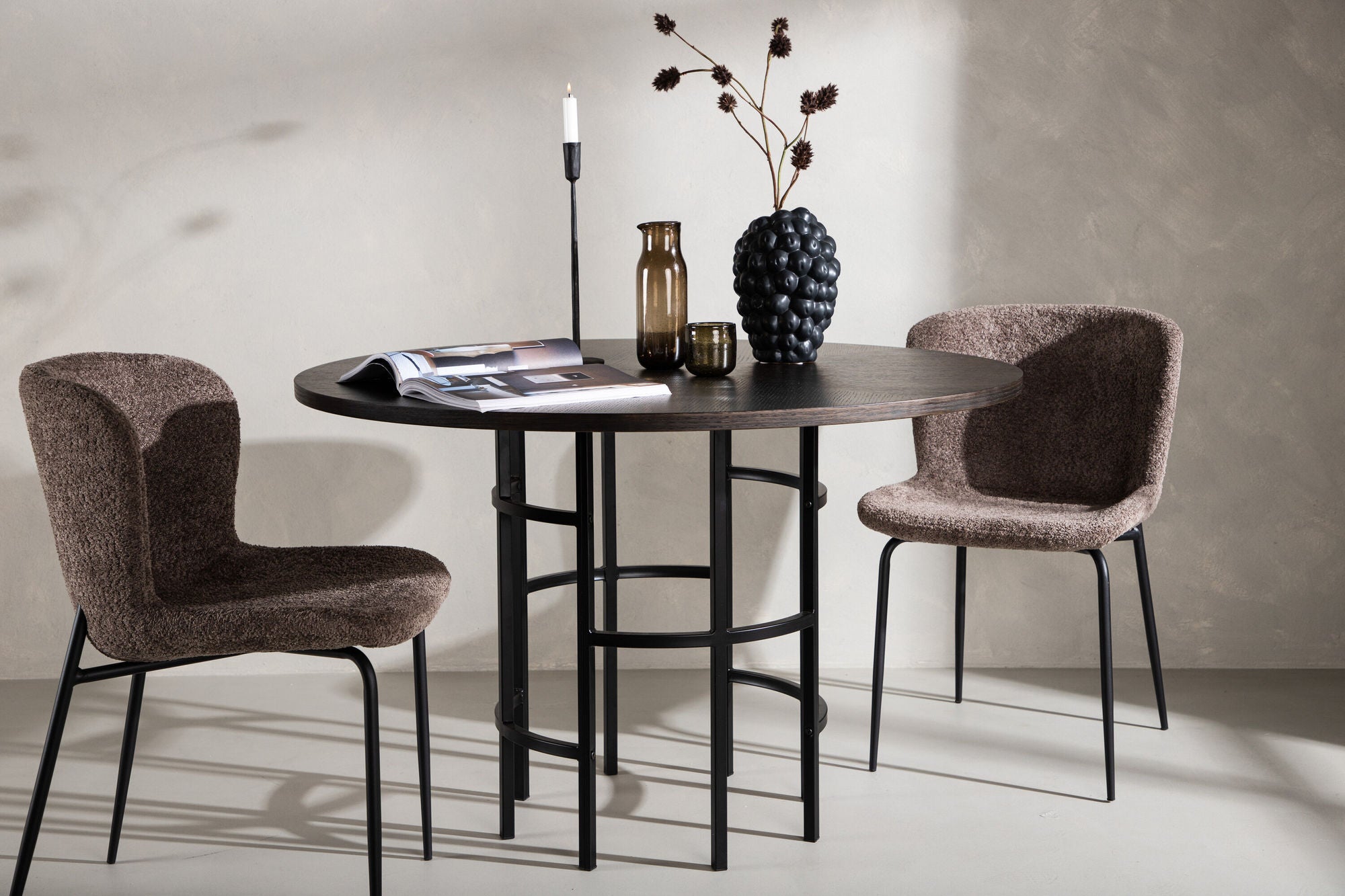 Esstisch Copenhagen Ø115cm - Mokka-Esstisch Rund-Venture Home-le canapé