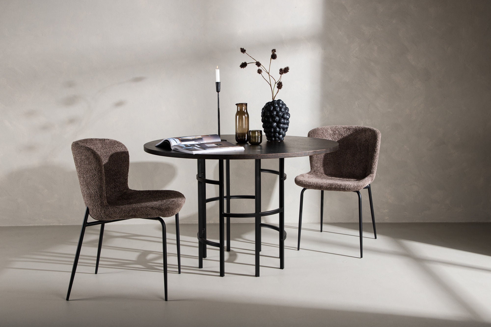 Esstisch Copenhagen Ø115cm - Mokka-Esstische Rund-Venture Home-le canapé