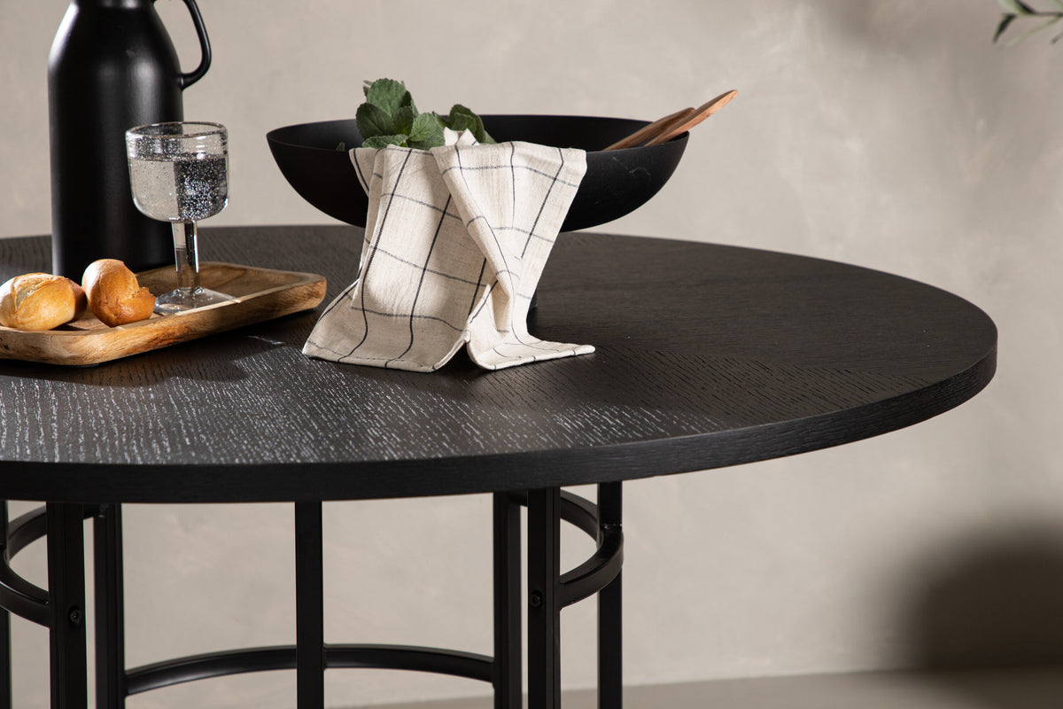 Esstisch Copenhagen Ø115cm - Schwarz-Esstische Rund-Venture Home-le canapé