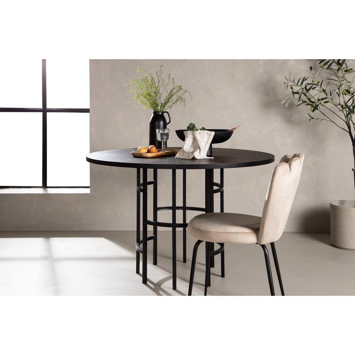 Esstisch Copenhagen Ø115cm - Schwarz-Esstische Rund-Venture Home-le canapé