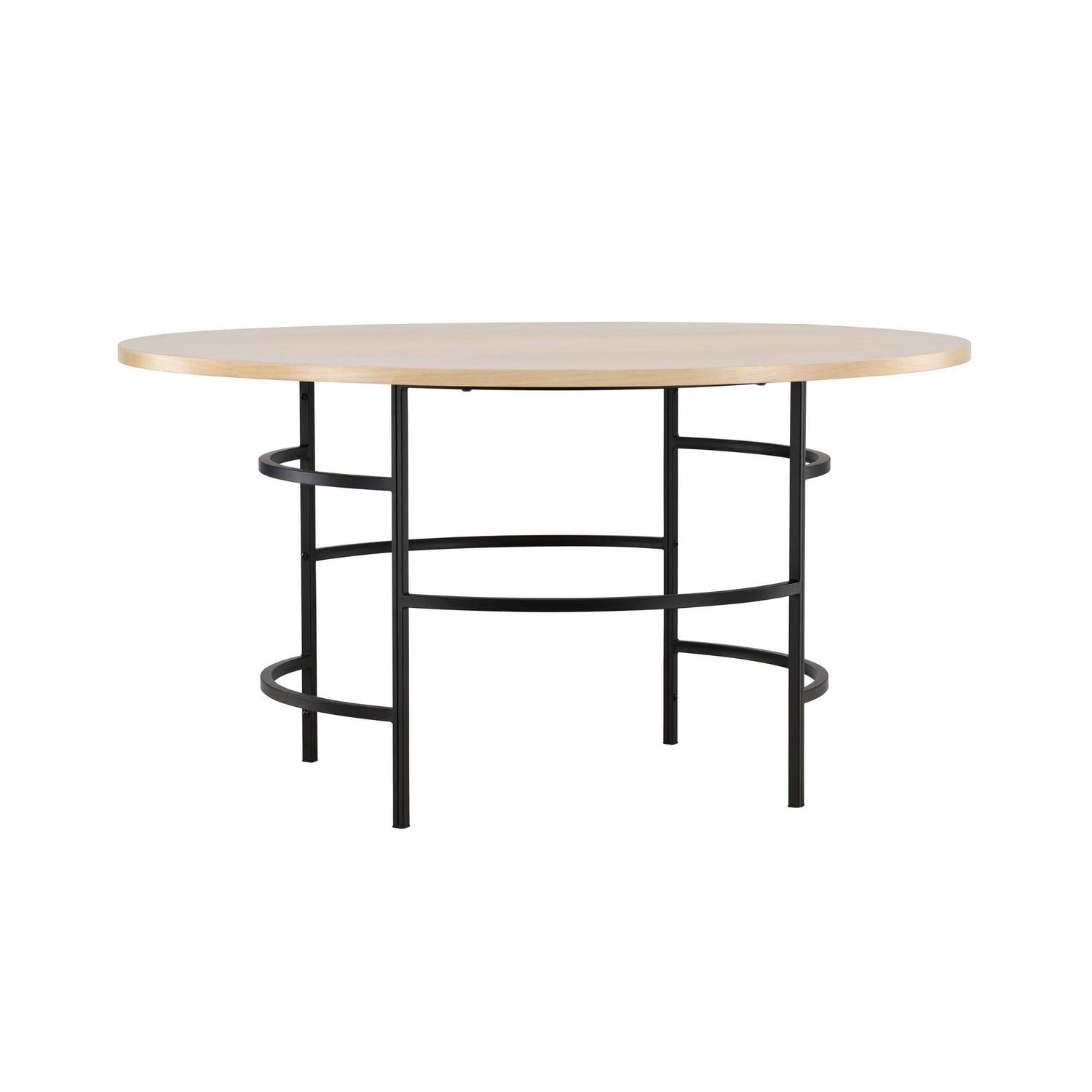 Esstisch Copenhagen Ø140cm - Cremeweiß/Schwarz-Esstisch Rund-Venture Home-le canapé