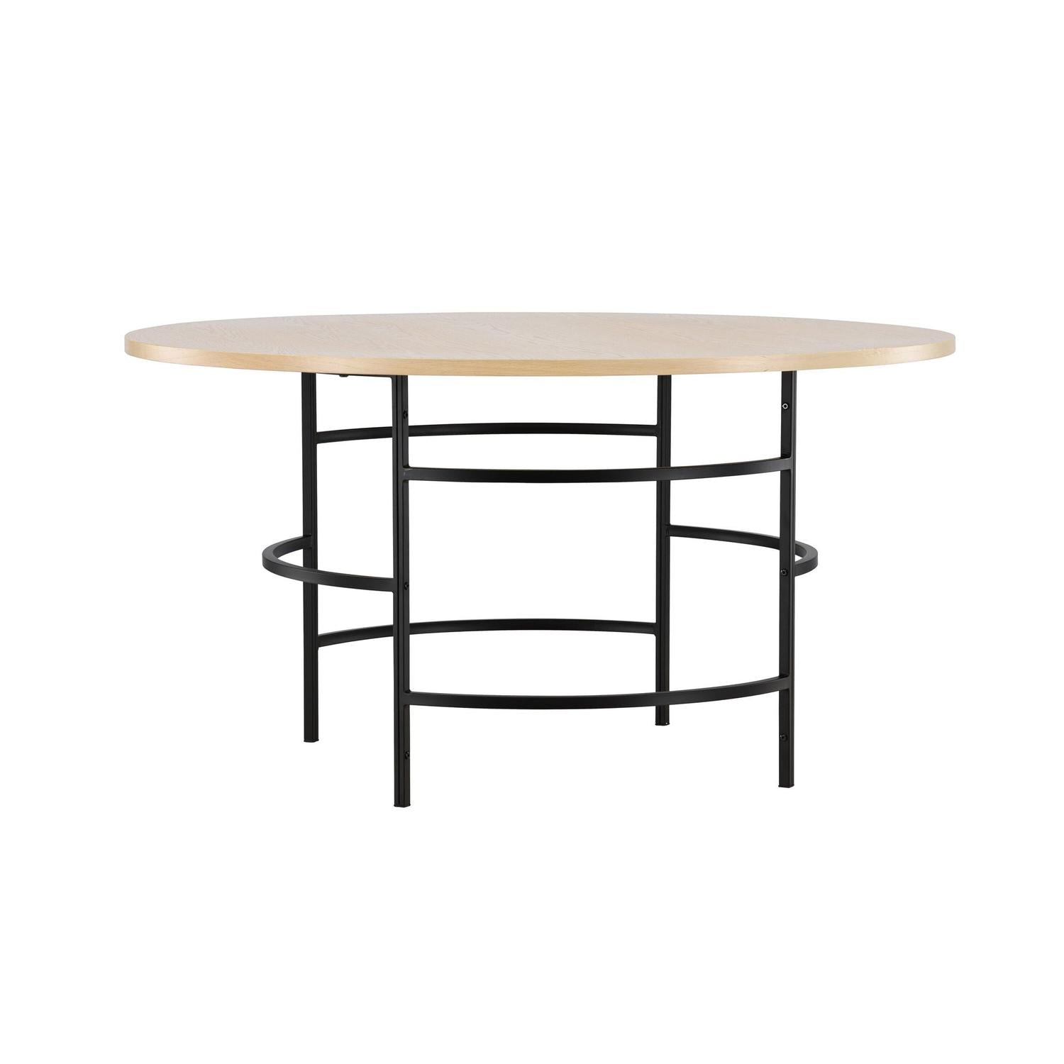 Esstisch Copenhagen Ø140cm - Cremeweiß/Schwarz-Esstisch Rund-Venture Home-le canapé