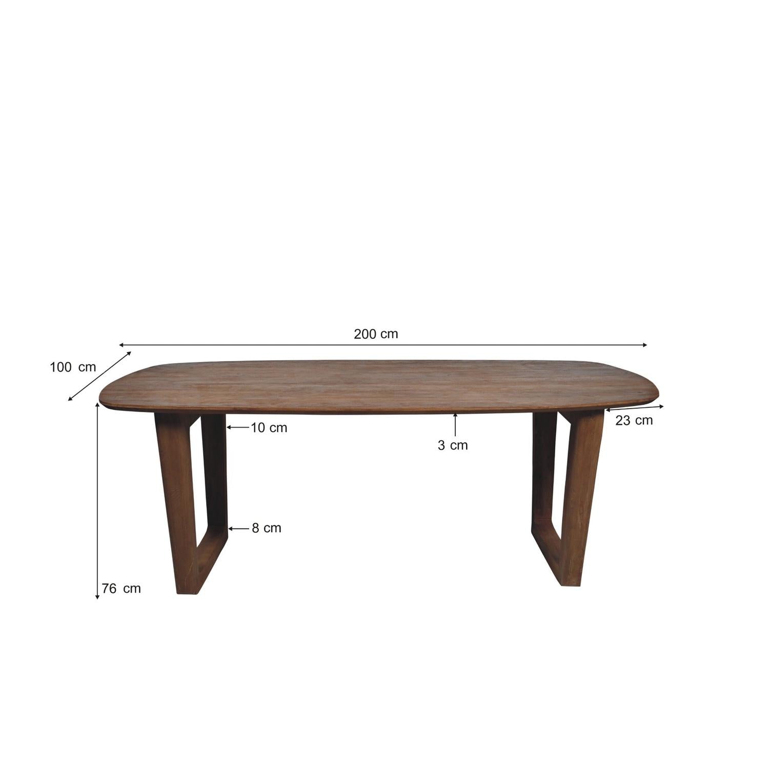 Esstisch Cortez aus Mangoholz 200cm - Dunkelbraun-Esstische Rechteckig-Livingfurn-le canapé
