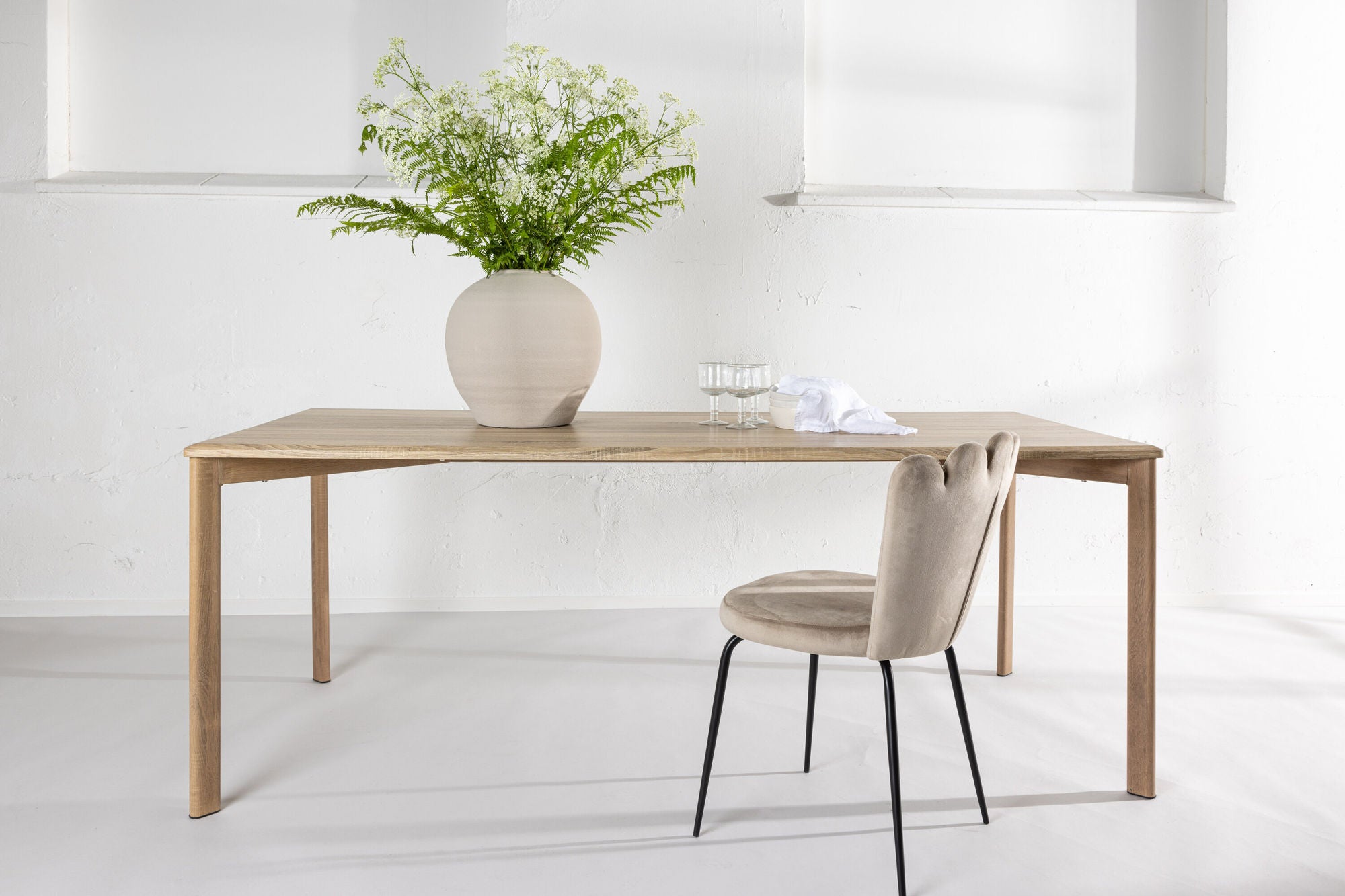 Esstisch Damon 200*90cm - Hellbraun-Esstische Rechteckig-Venture Home-le canapé