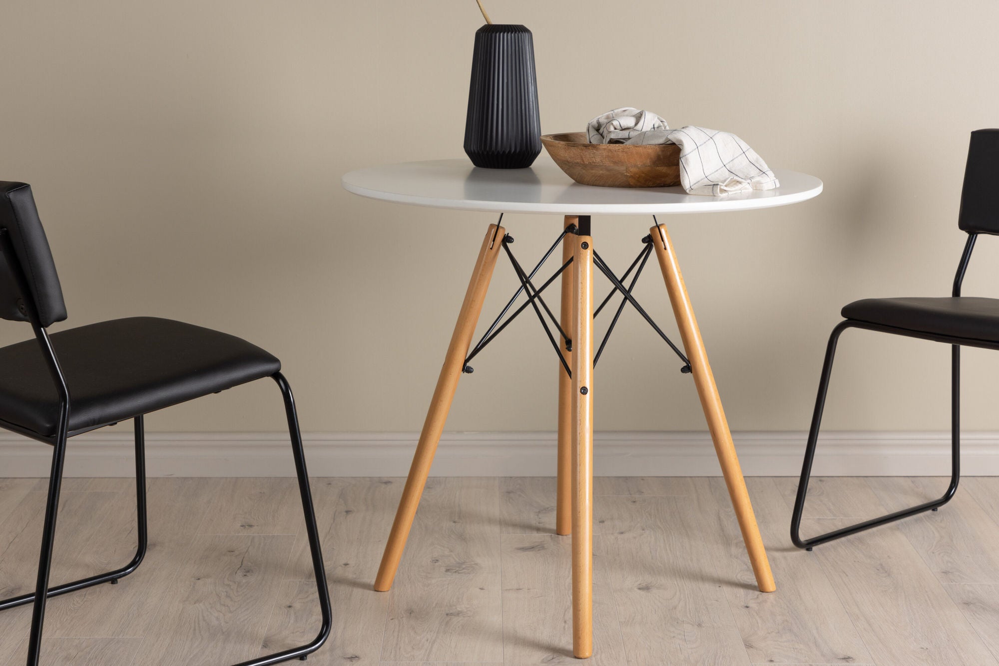 Esstisch Danburi Ø60cm - Weiß-Esstische Rund-Venture Home-le canapé