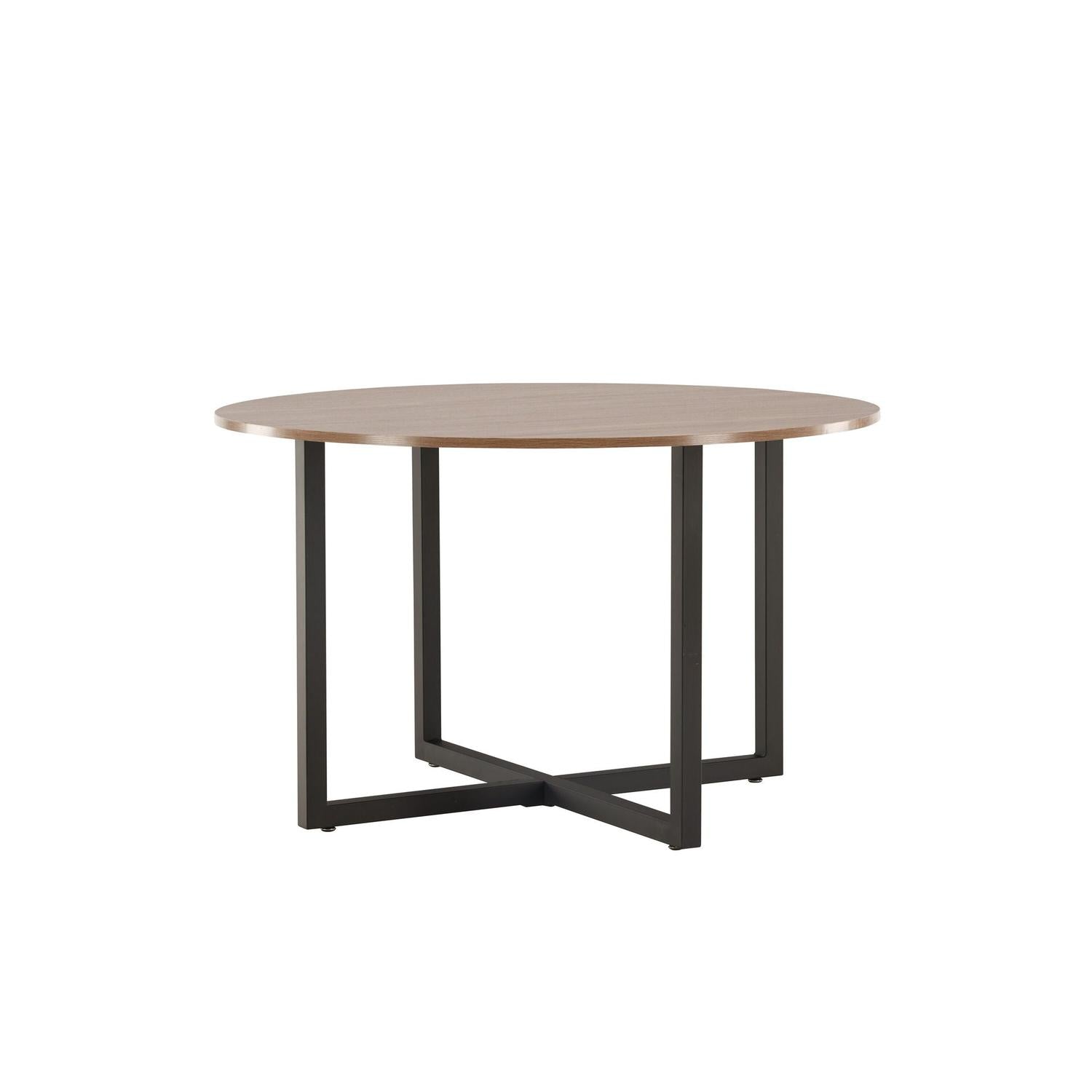 Esstisch Durango Ø120 cm - Walnuss/Schwarz-Esstisch Rund-Venture Home-le canapé