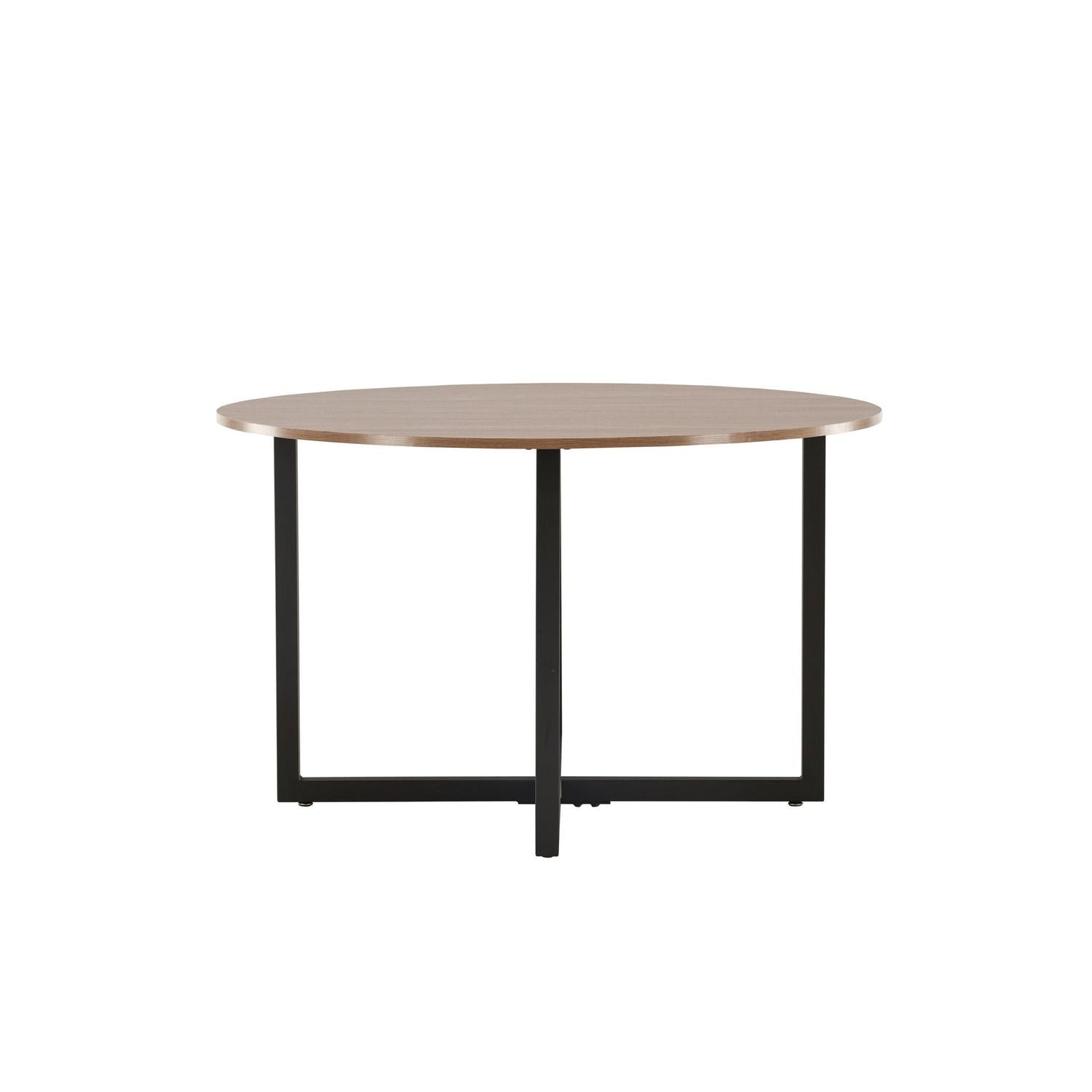 Esstisch Durango Ø120 cm - Walnuss/Schwarz-Esstisch Rund-Venture Home-le canapé