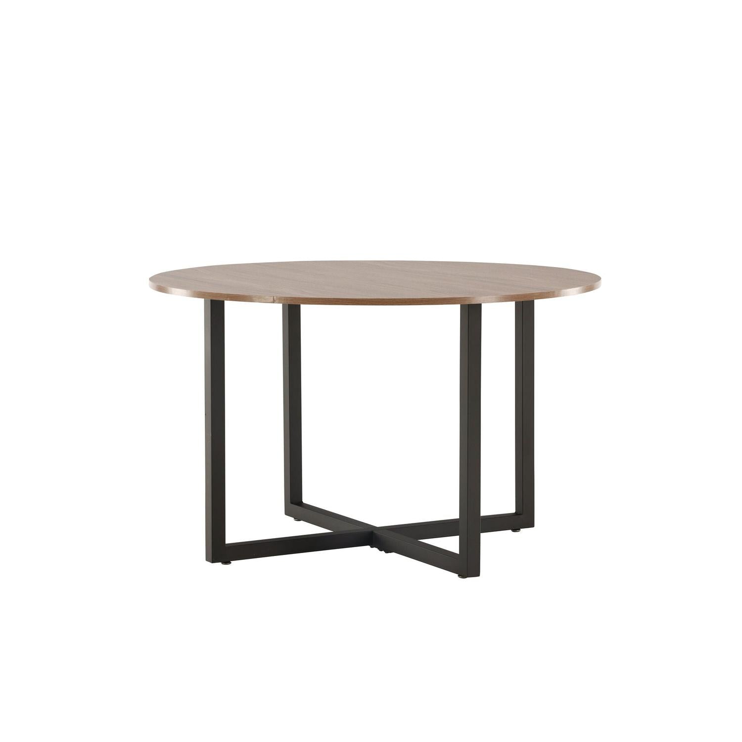 Esstisch Durango Ø120 cm - Walnuss/Schwarz-Esstisch Rund-Venture Home-le canapé