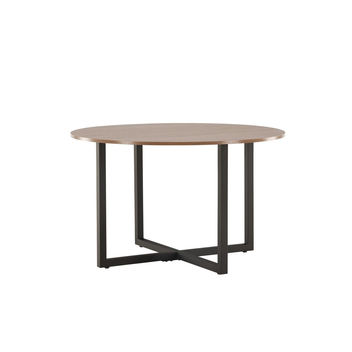 Esstisch Durango Ø120cm - Walnuss/Schwarz-Esstische Rund-Venture Home-le canapé