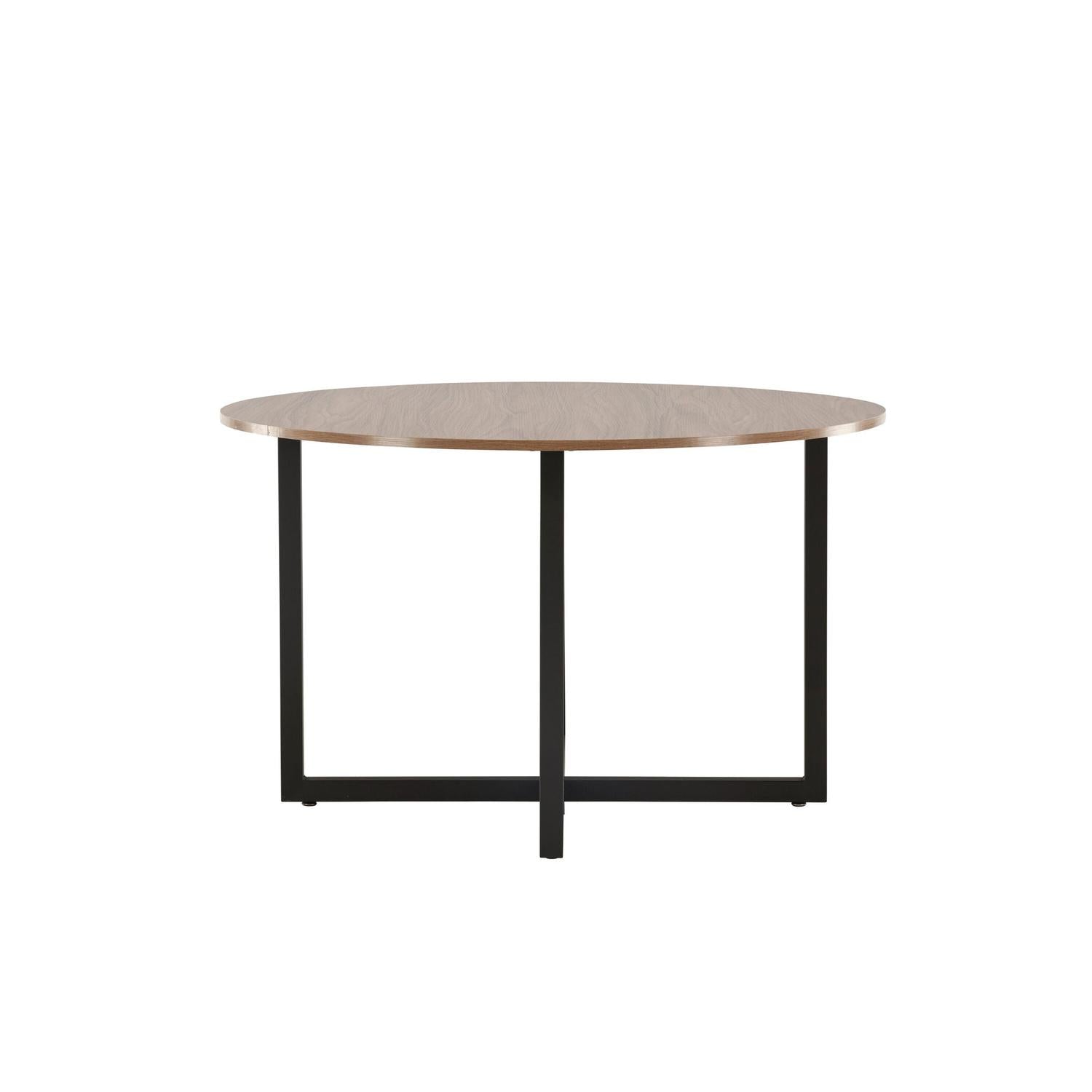 Esstisch Durango Ø120cm - Walnuss/Schwarz-Esstische Rund-Venture Home-le canapé