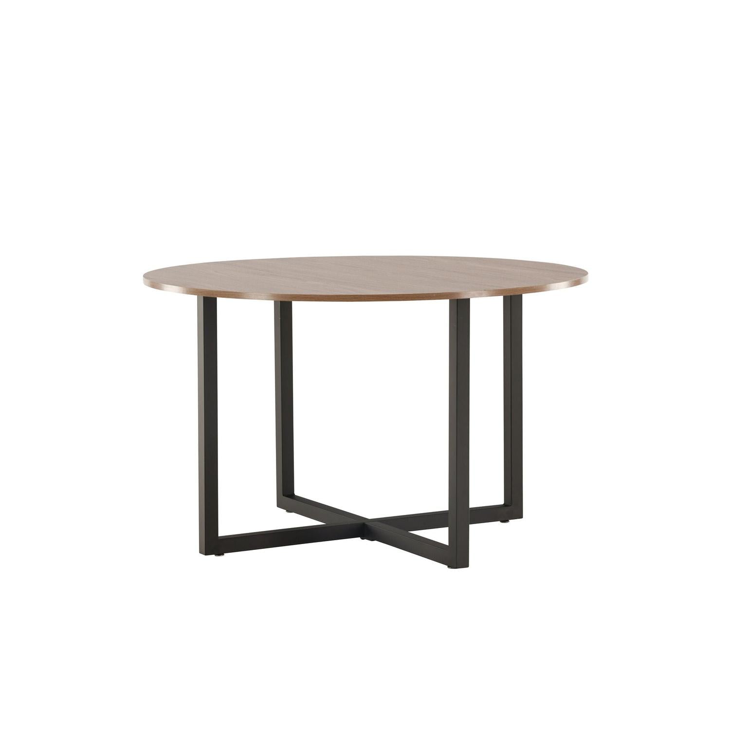 Esstisch Durango Ø120cm - Walnuss/Schwarz-Esstische Rund-Venture Home-le canapé