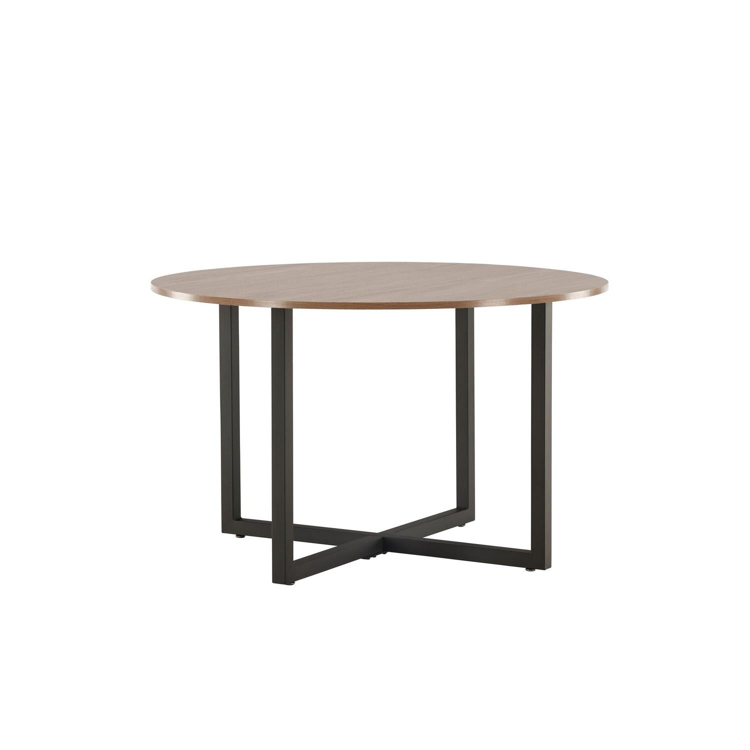 Esstisch Durango Ø120cm - Walnuss/Schwarz-Esstische Rund-Venture Home-le canapé