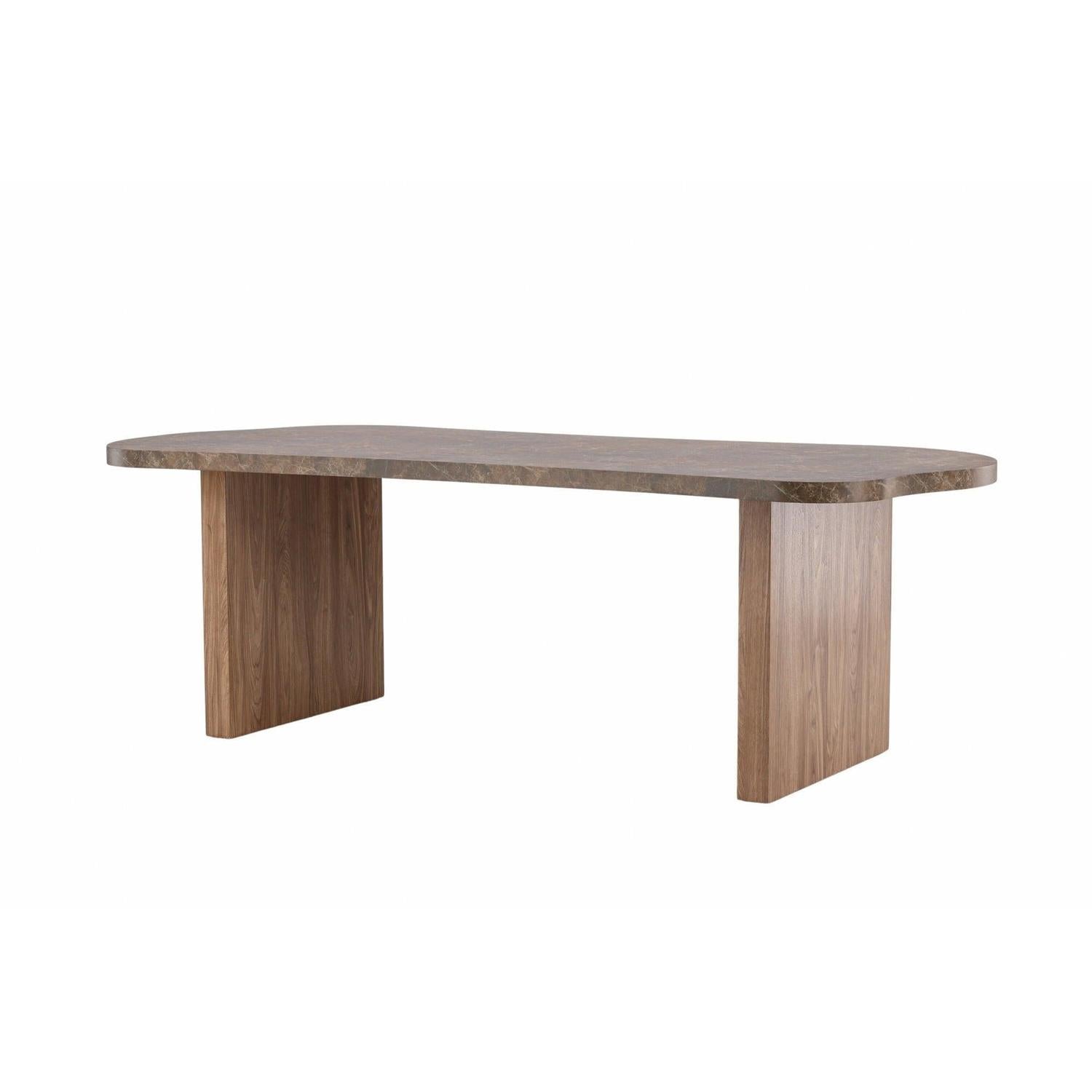 Esstisch Eleonora 230cm - Braun / Marmoroptik-Esstisch Oval-Vind-le canapé
