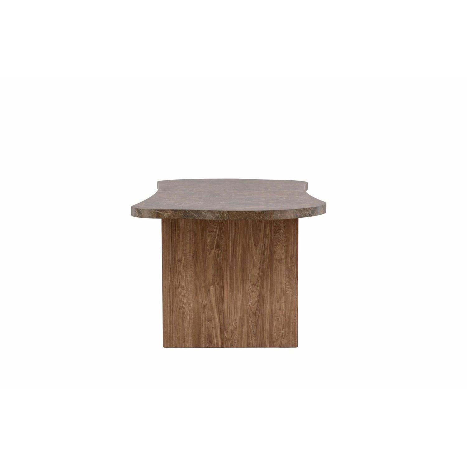 Esstisch Eleonora 230cm - Braun / Marmoroptik-Esstisch Oval-Vind-le canapé