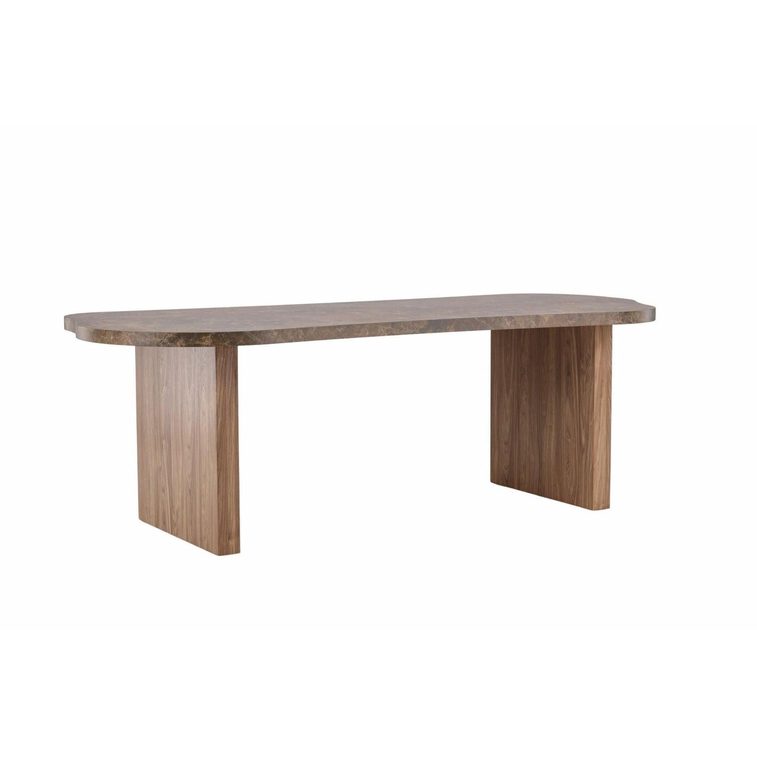 Esstisch Eleonora 230cm - Braun / Marmoroptik-Esstisch Oval-Vind-le canapé