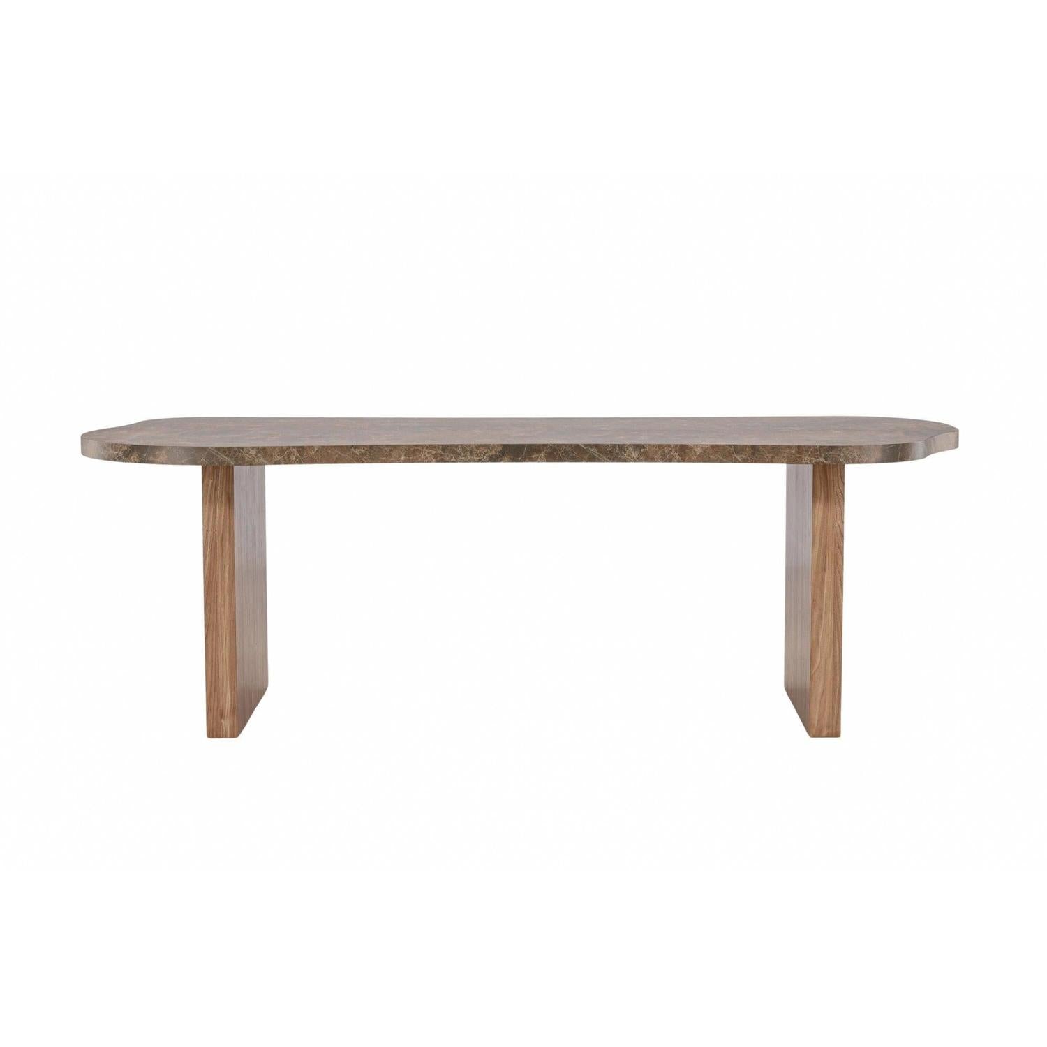 Esstisch Eleonora 230cm - Braun / Marmoroptik-Esstisch Oval-Vind-le canapé