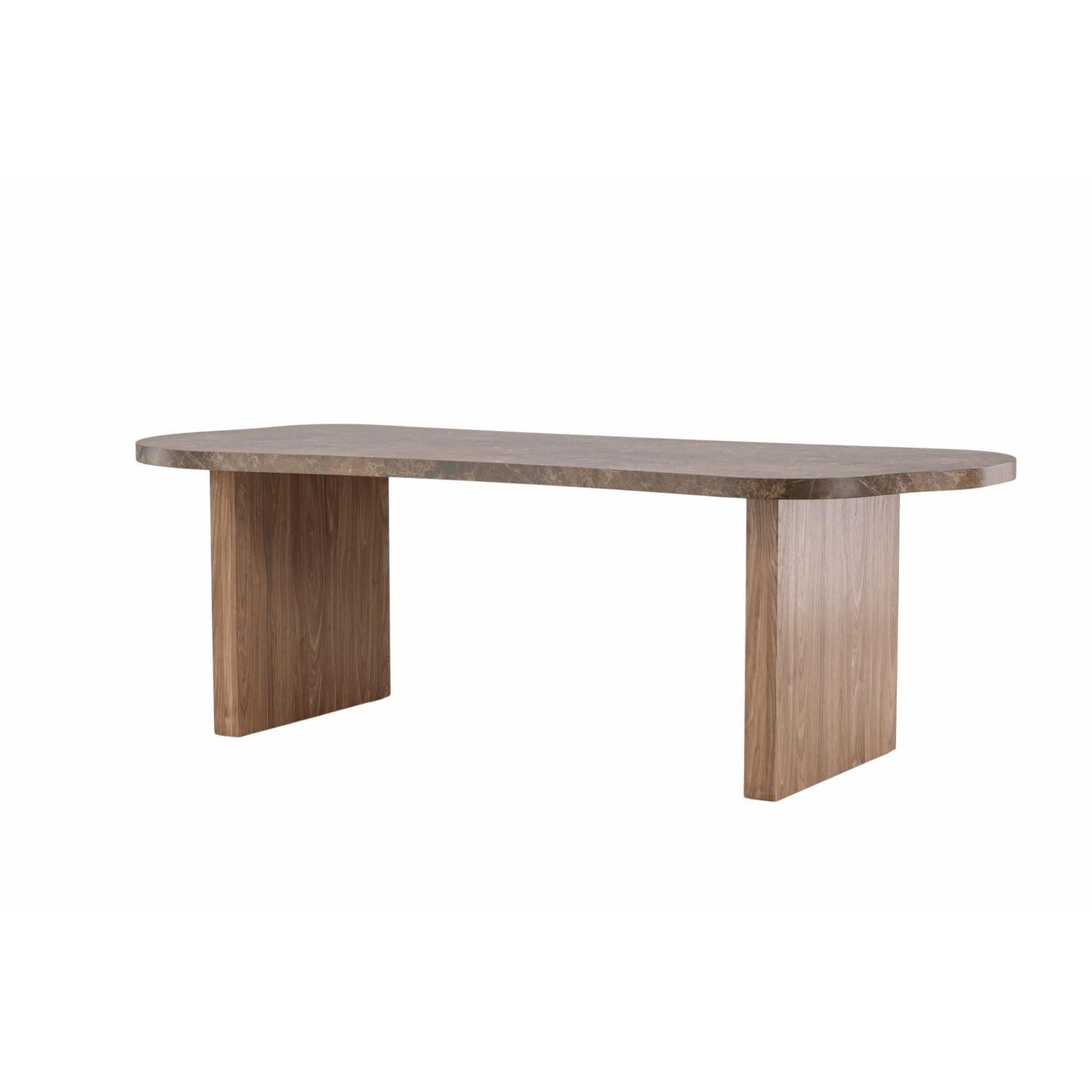 Esstisch Eleonora 230cm - Braun / Marmoroptik-Esstisch Oval-Vind-le canapé