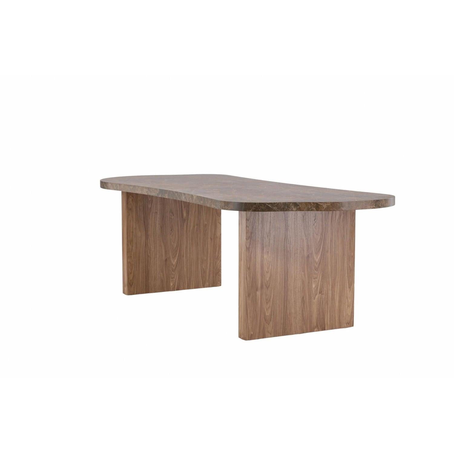 Esstisch Eleonora 230cm - Braun / Marmoroptik-Esstisch Oval-Vind-le canapé