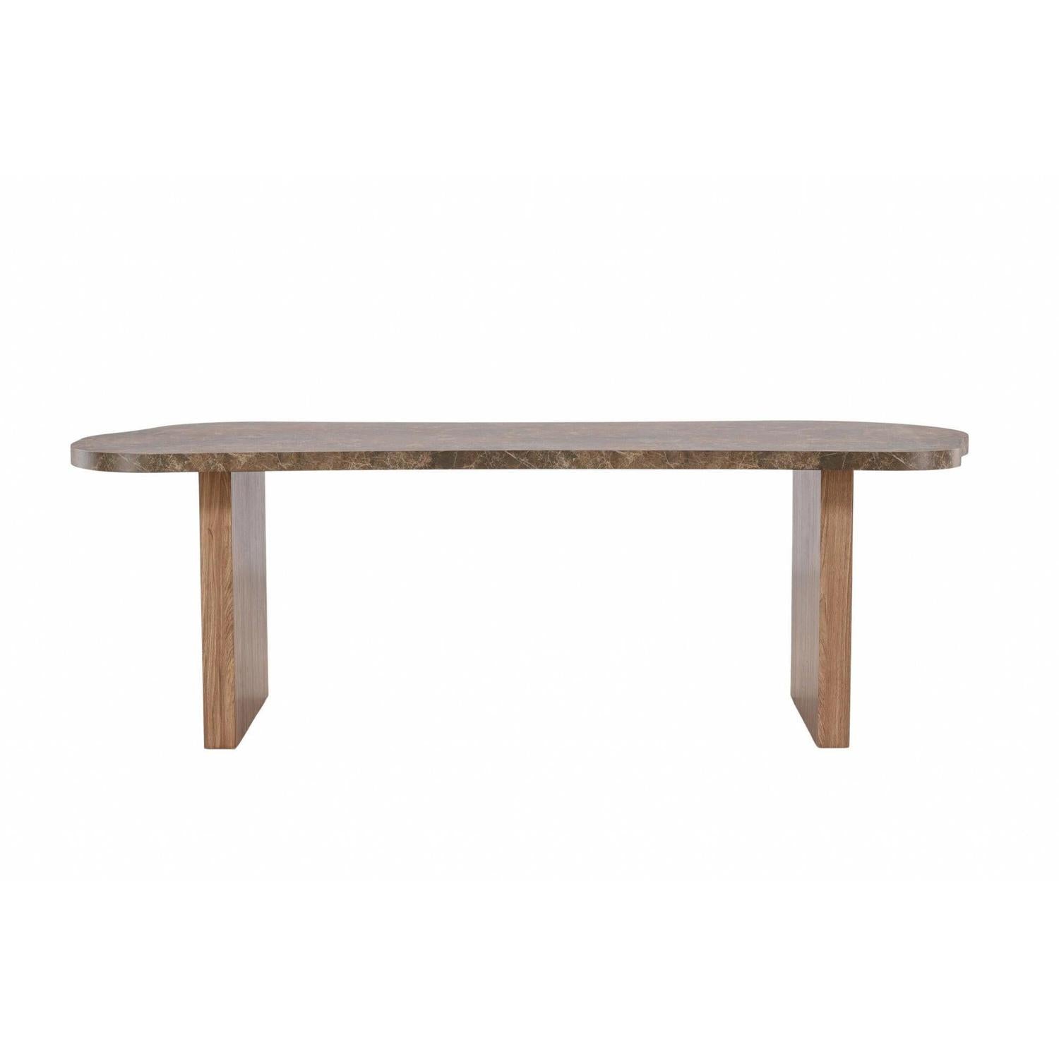 Esstisch Eleonora 230cm - Braun / Marmoroptik-Esstisch Oval-Vind-le canapé