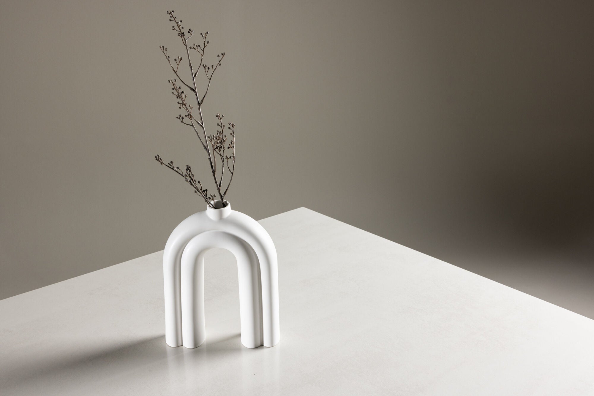 Esstisch Ester aus Holzwerkstoff mit Glasfüßen - Weiß-Esstisch Rechteckig-Venture Home-le canapé