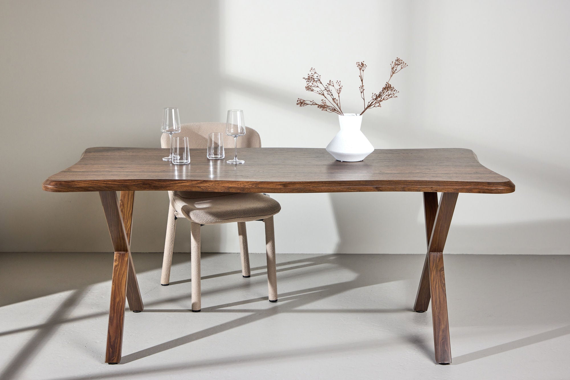 Esstisch Fiona 180*90cm - Braun-Essgruppe Rechteckig-Venture Home-le canapé