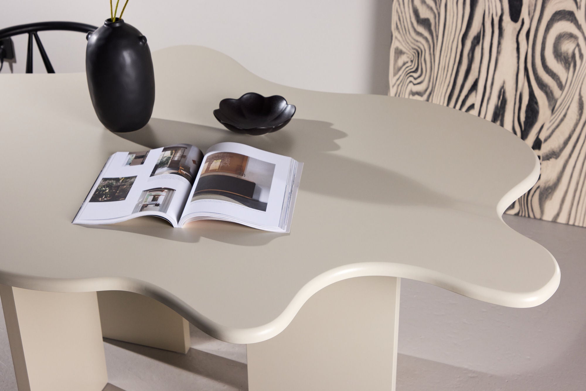 Esstisch Flower 190*123cm - Beige-Esstische Oval-Vind-le canapé