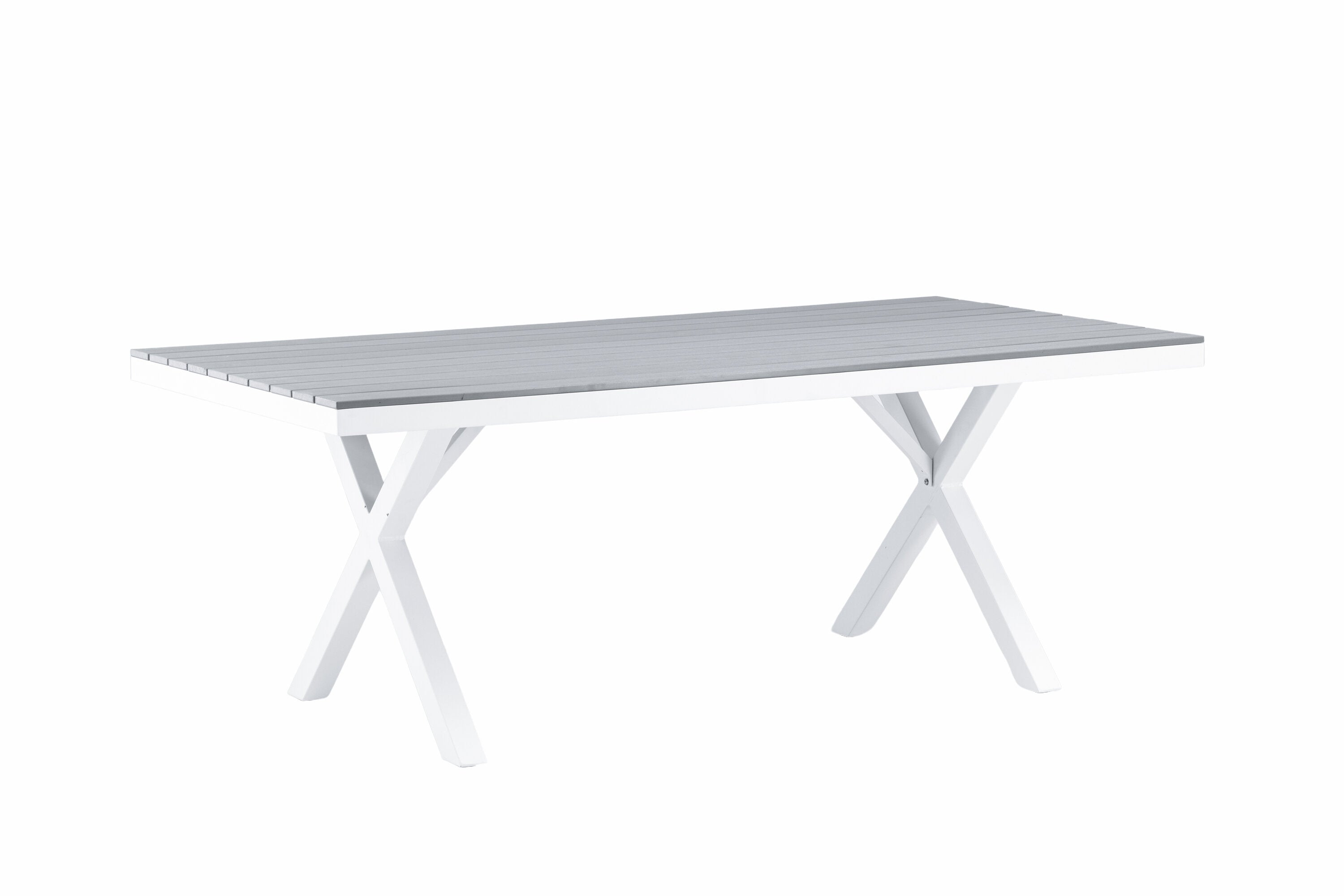 Esstisch Garcia 200cm aus Metall - Grau-Esstische Outdoor-Venture Home-le canapé